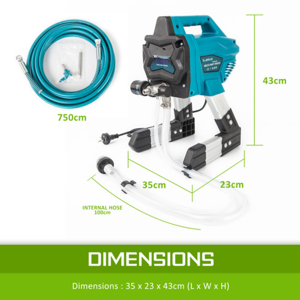 Airless 550W Electric Spray Gun 240V Dynamic Power