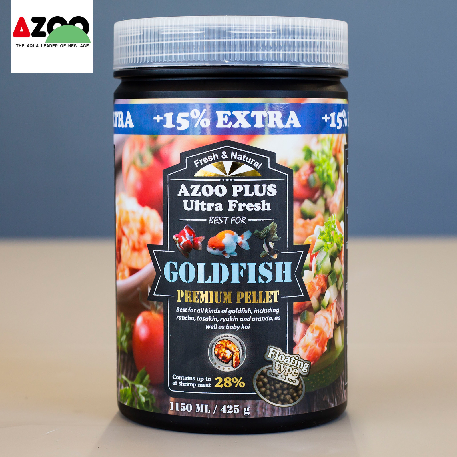 AZOO Goldfish Premium Pellet 1150ml/425g