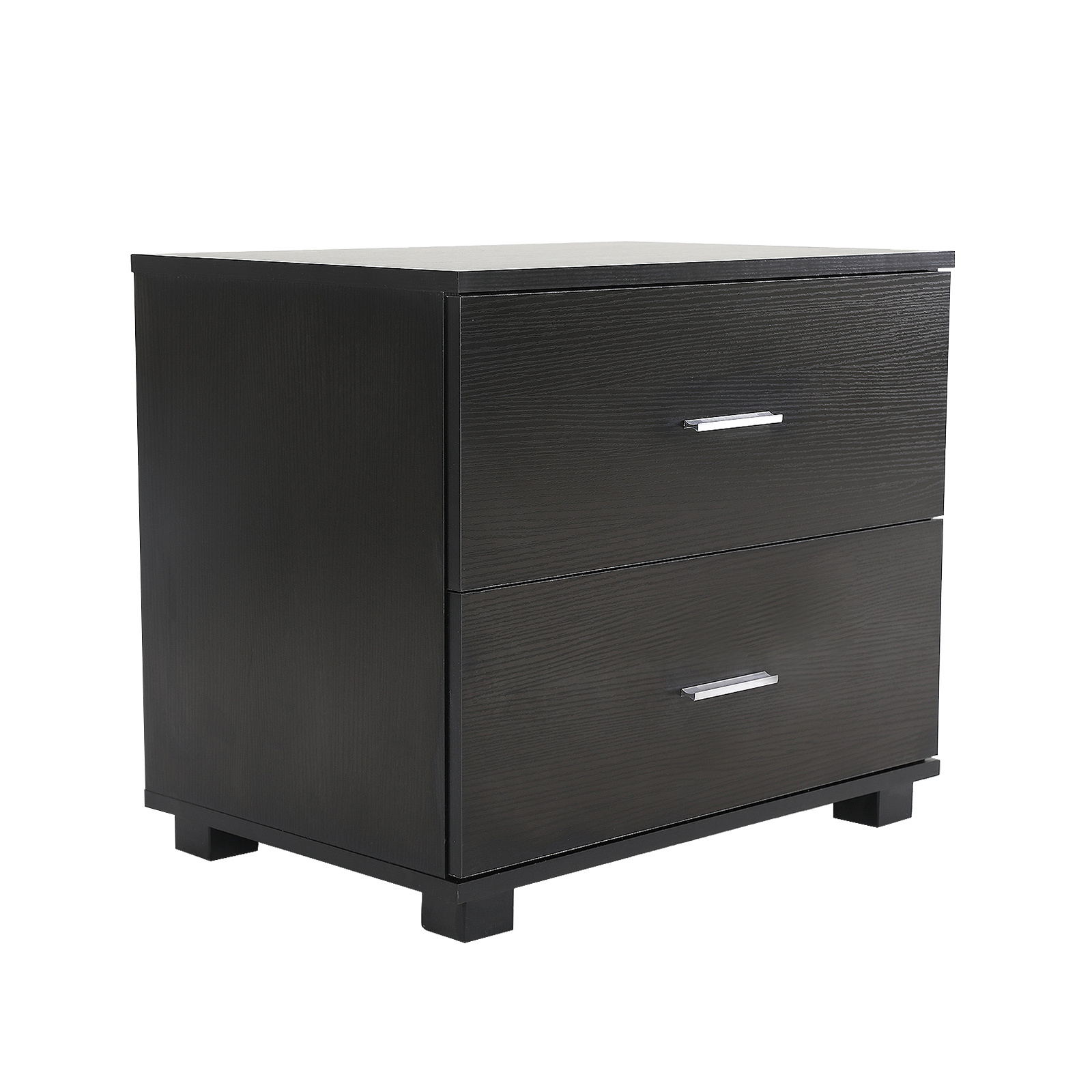 Bedside Tables 2 Drawer With Legs ETTA - BLACK