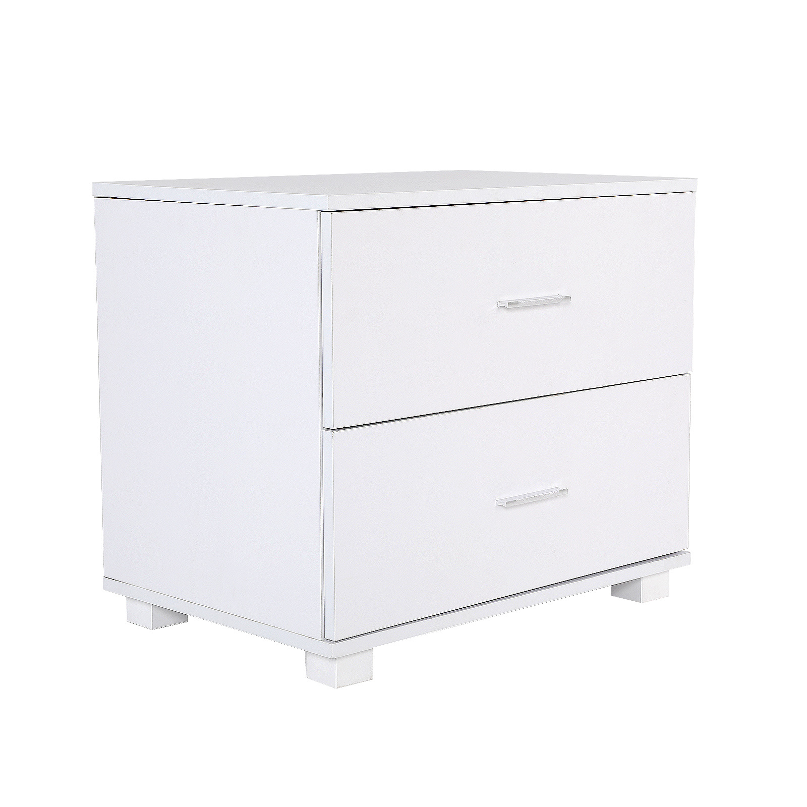 Bedside Tables 2 Drawer With Legs ETTA - WHITE