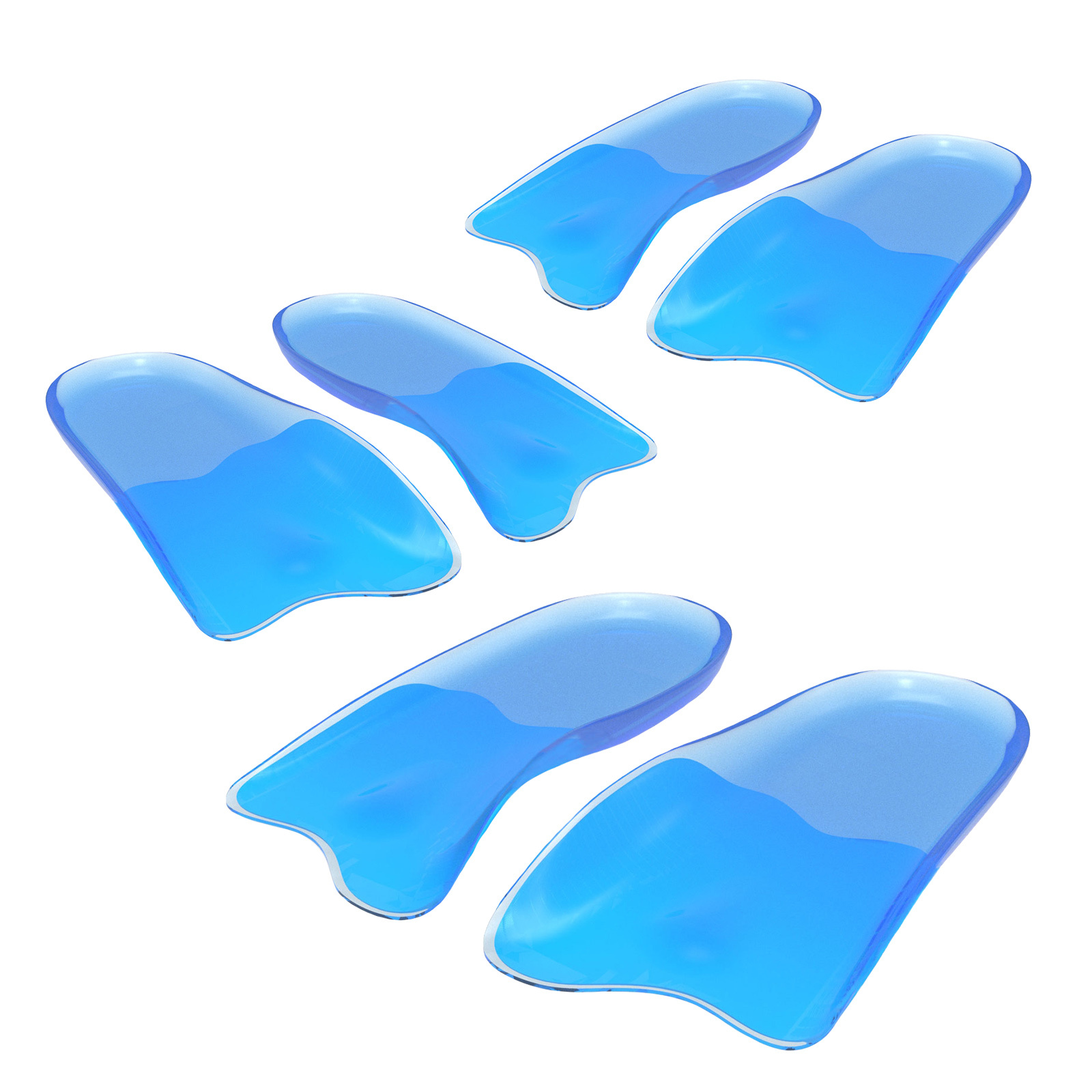 Half Shoe Insoles Arch Support Gel 3-Size Combo
