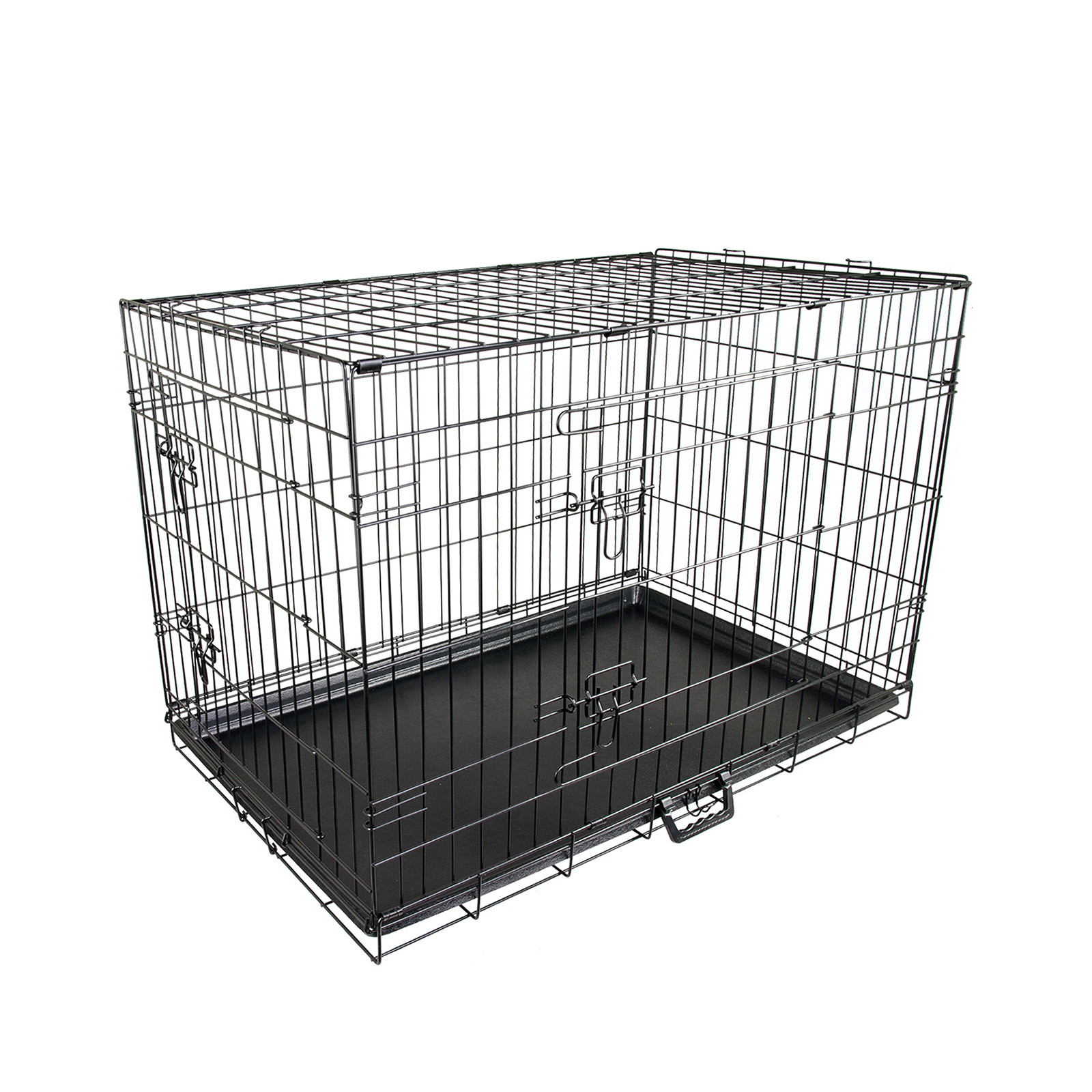 42" XLarge Collapsible 2 Door Metal Wire Dog Crate Cage With Tray Pet Puppy eBay
