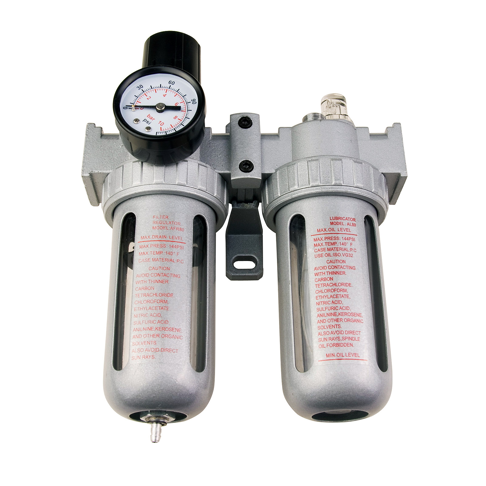 Air Compressor Moisture Trap Air Filter, Regulator & Lubricator