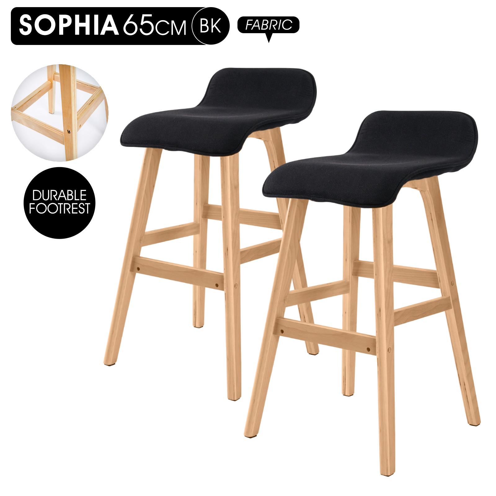 2X Wooden Bar Stool Barstools Dining Chair Kitchen Stools Swivel PU Fabric - Picture 7 of 210