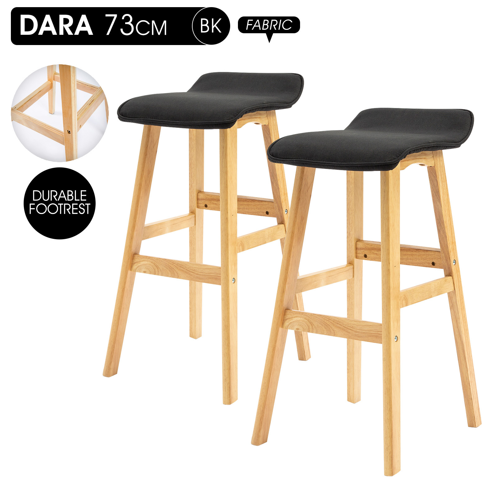 2X Wooden Bar Stool Barstools Dining Chair Kitchen Stools Swivel PU Fabric - Picture 55 of 210