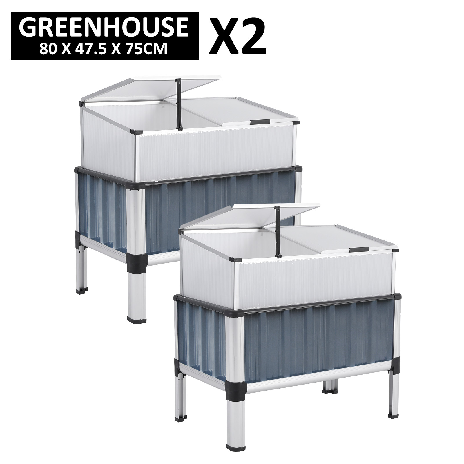 Greenhouse Cover Raised Garden Bed Stand Galvanised Steel Planter Grow Plant - Picture 187 of 194