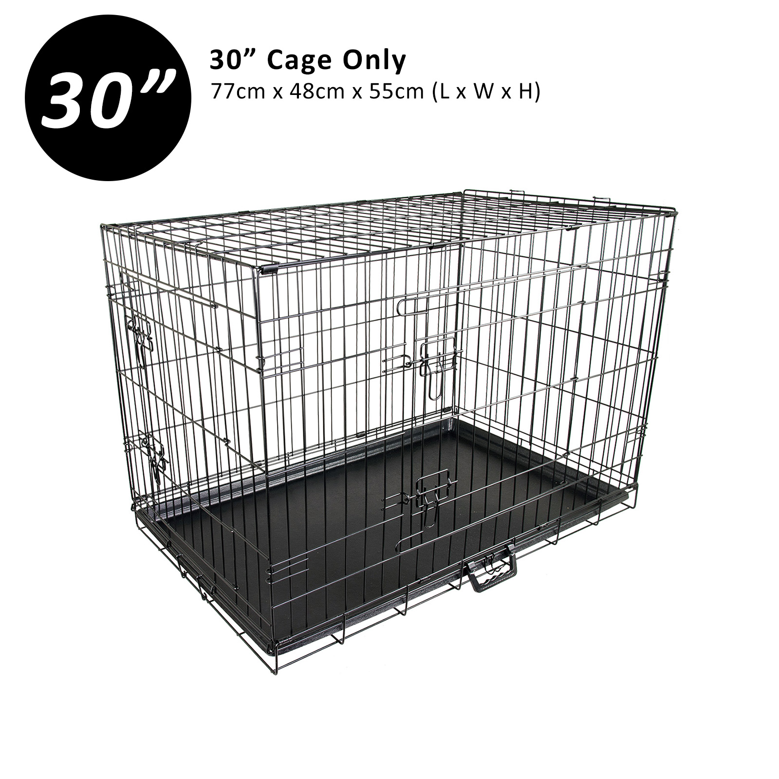 Dog Cat Pet Cage Wire Kennel Crate Foldable Metal Tray Cover 24" 30" 36" 42" 48" - Picture 35 of 262