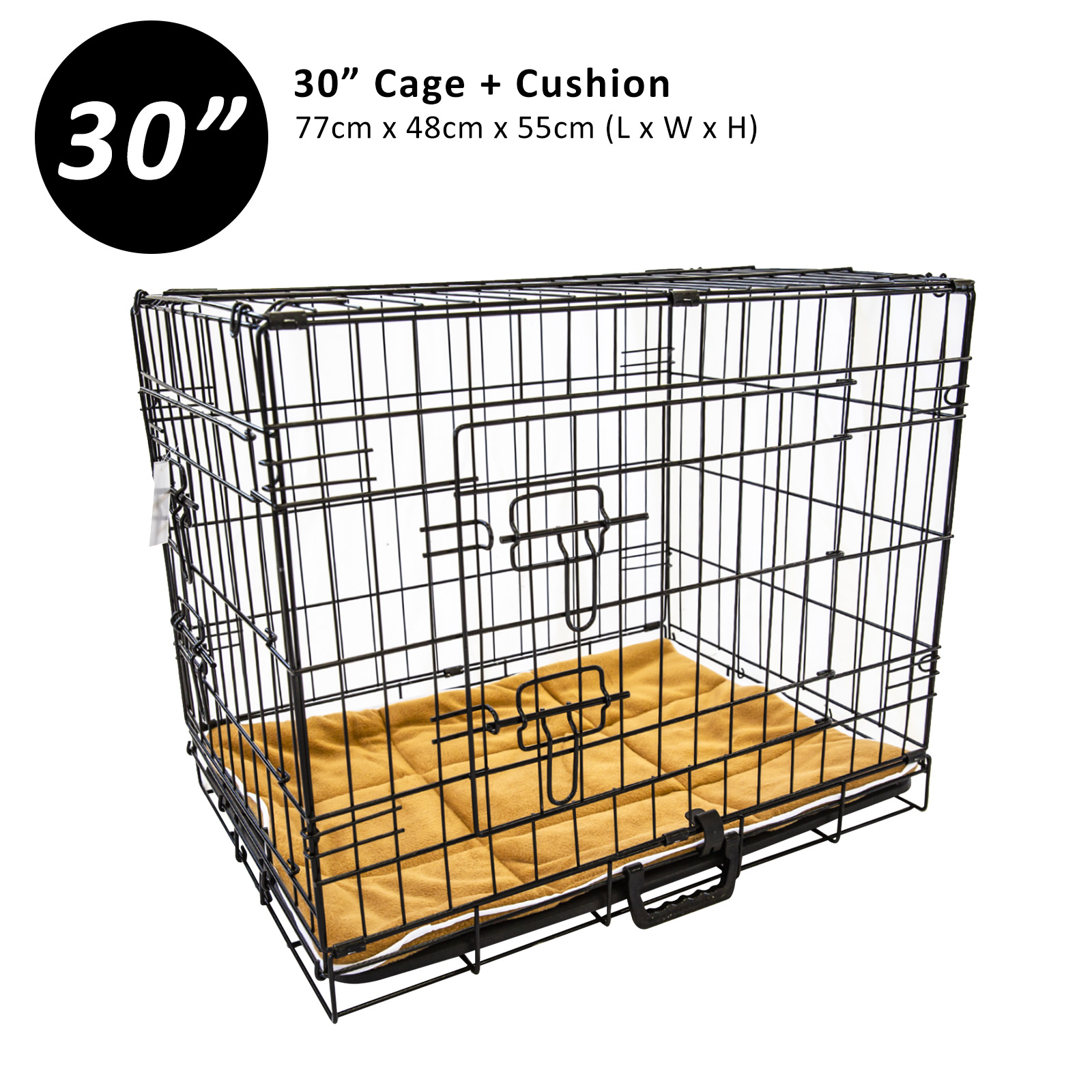 Dog Cat Pet Cage Wire Kennel Crate Foldable Metal Tray Cover 24" 30" 36" 42" 48" - Picture 54 of 262