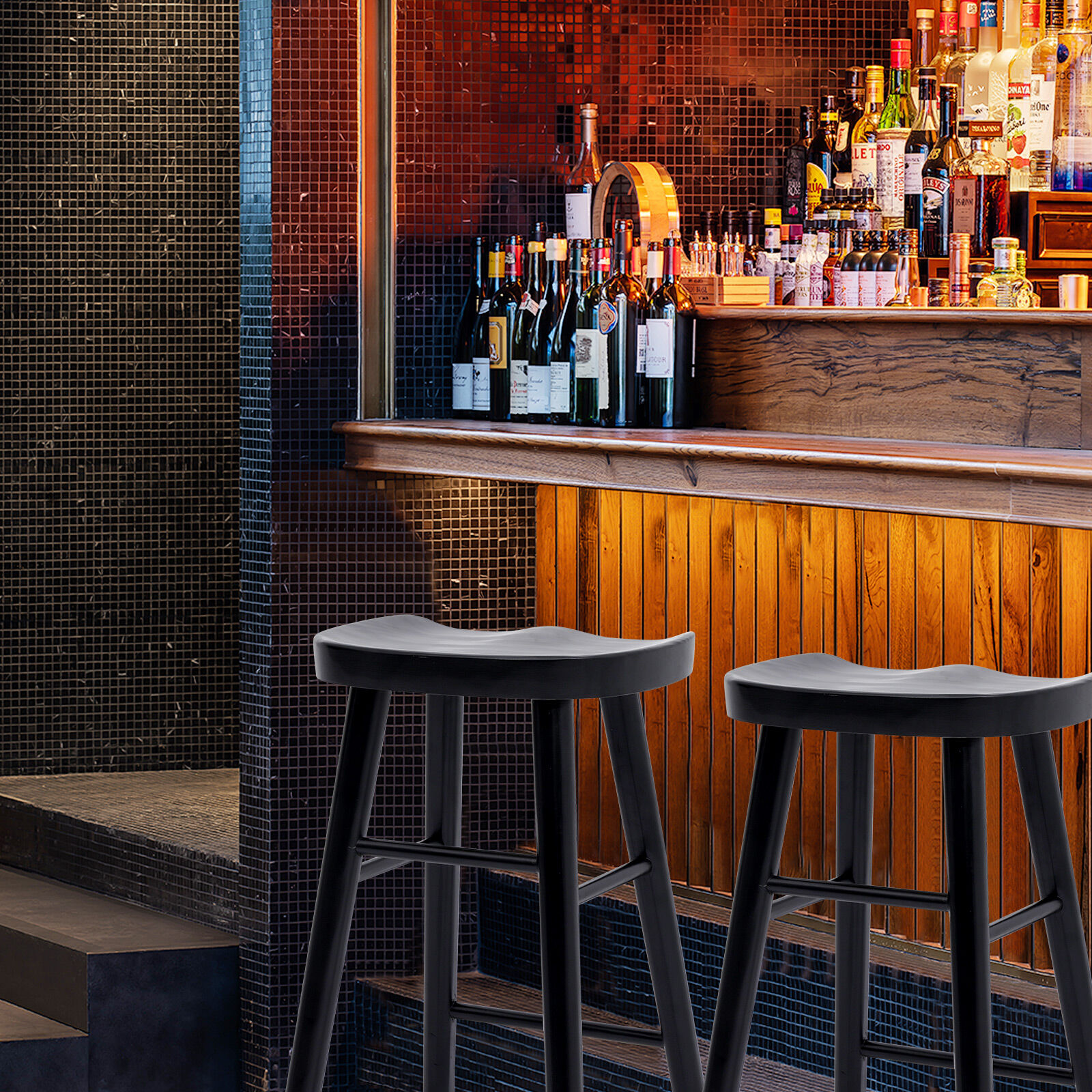 2X 4X Natural Wood Bar Stools 65cm - Kitchen Counter Barstool Scandinavian Chair - Picture 98 of 101