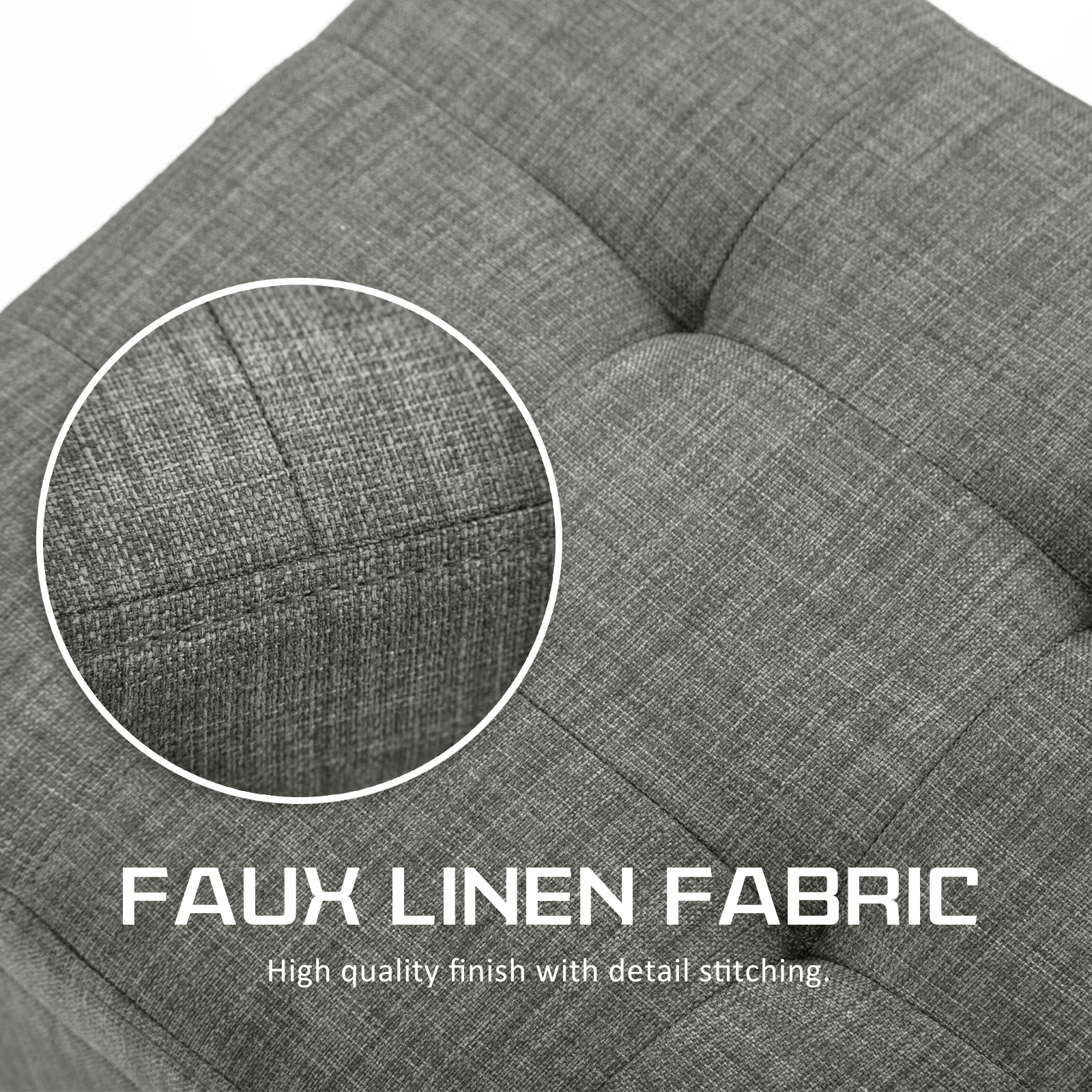Storage Ottoman Blanket Box Linen Fabric Foot Stool Couch Bed LARGE - Picture 19 of 118