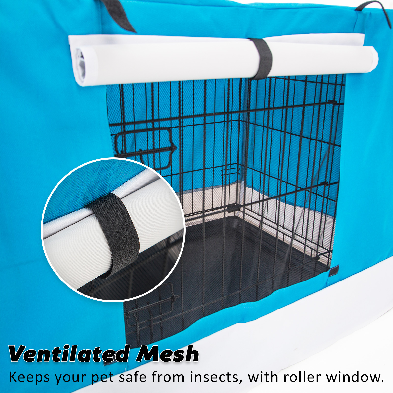 Dog Cat Pet Cage Wire Kennel Crate Foldable Metal Tray Cover 24" 30" 36" 42" 48" - Picture 160 of 262
