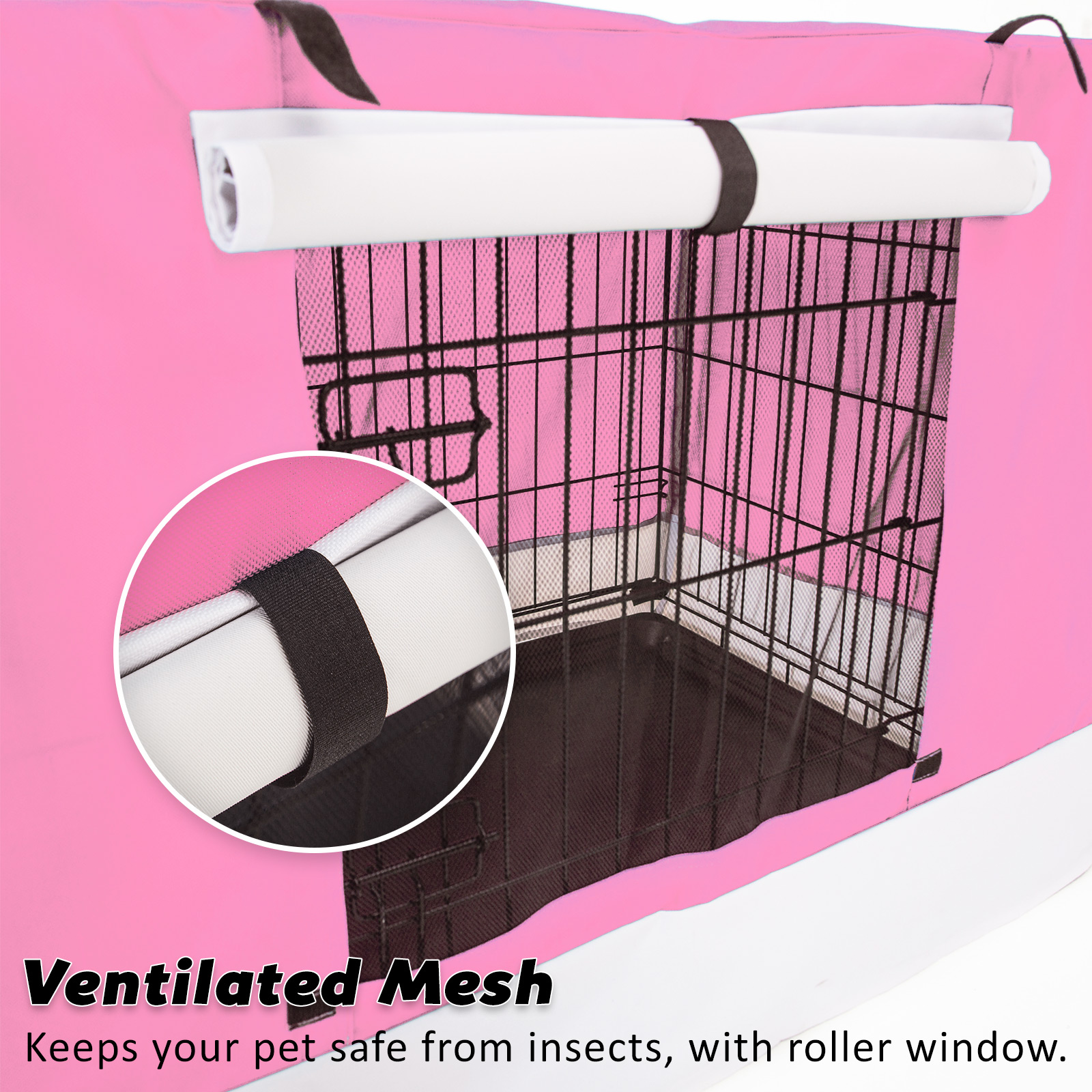 Dog Cat Pet Cage Wire Kennel Crate Foldable Metal Tray Cover 24" 30" 36" 42" 48" - Picture 259 of 262