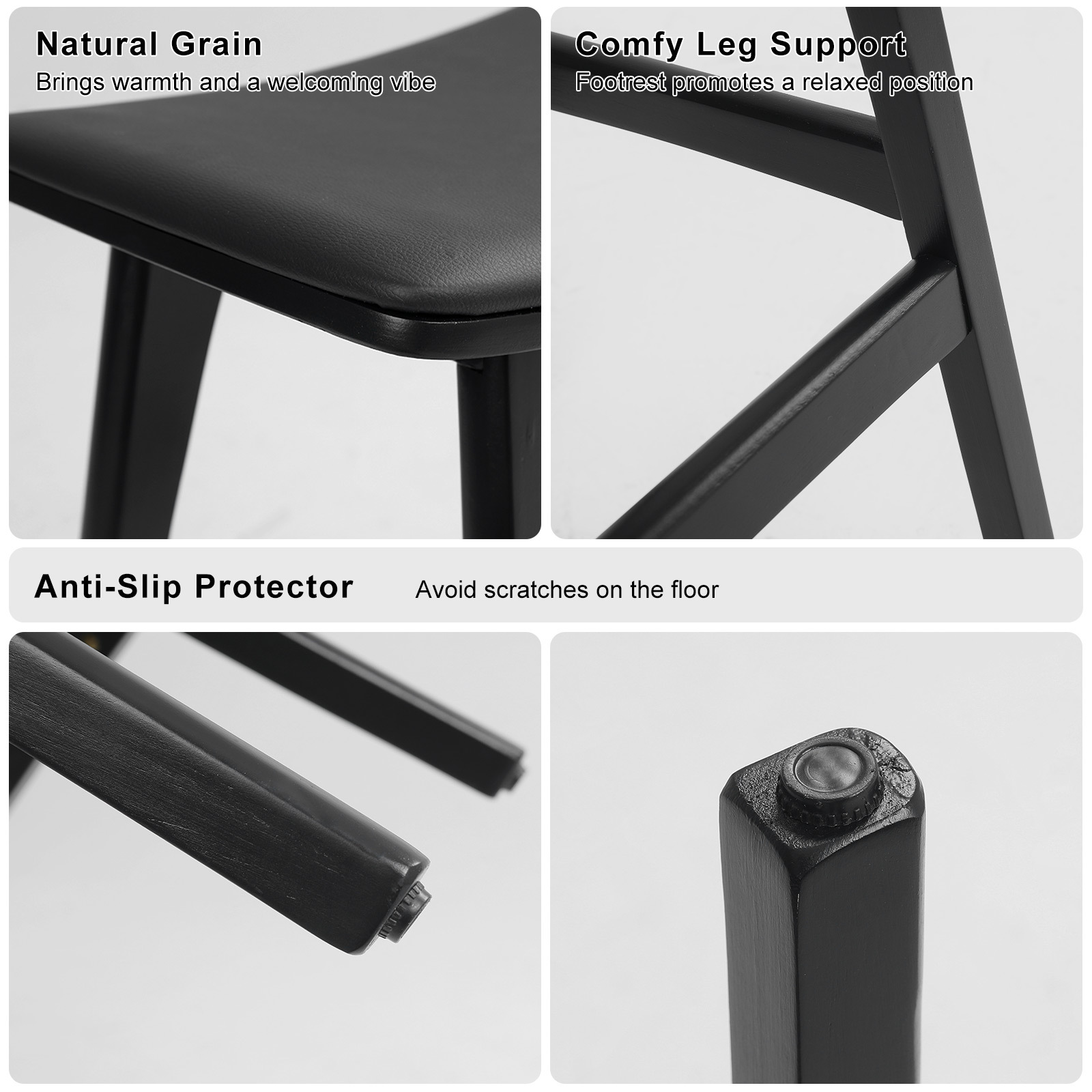 2X 4X Natural Wood Bar Stools 65cm - Kitchen Counter Barstool Scandinavian Chair - Picture 21 of 101