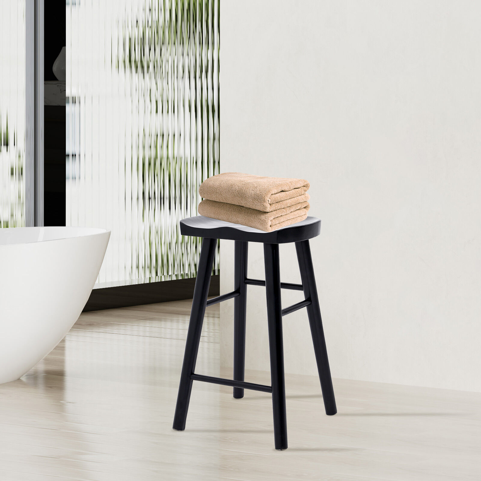 2X 4X Natural Wood Bar Stools 65cm - Kitchen Counter Barstool Scandinavian Chair - Picture 99 of 101