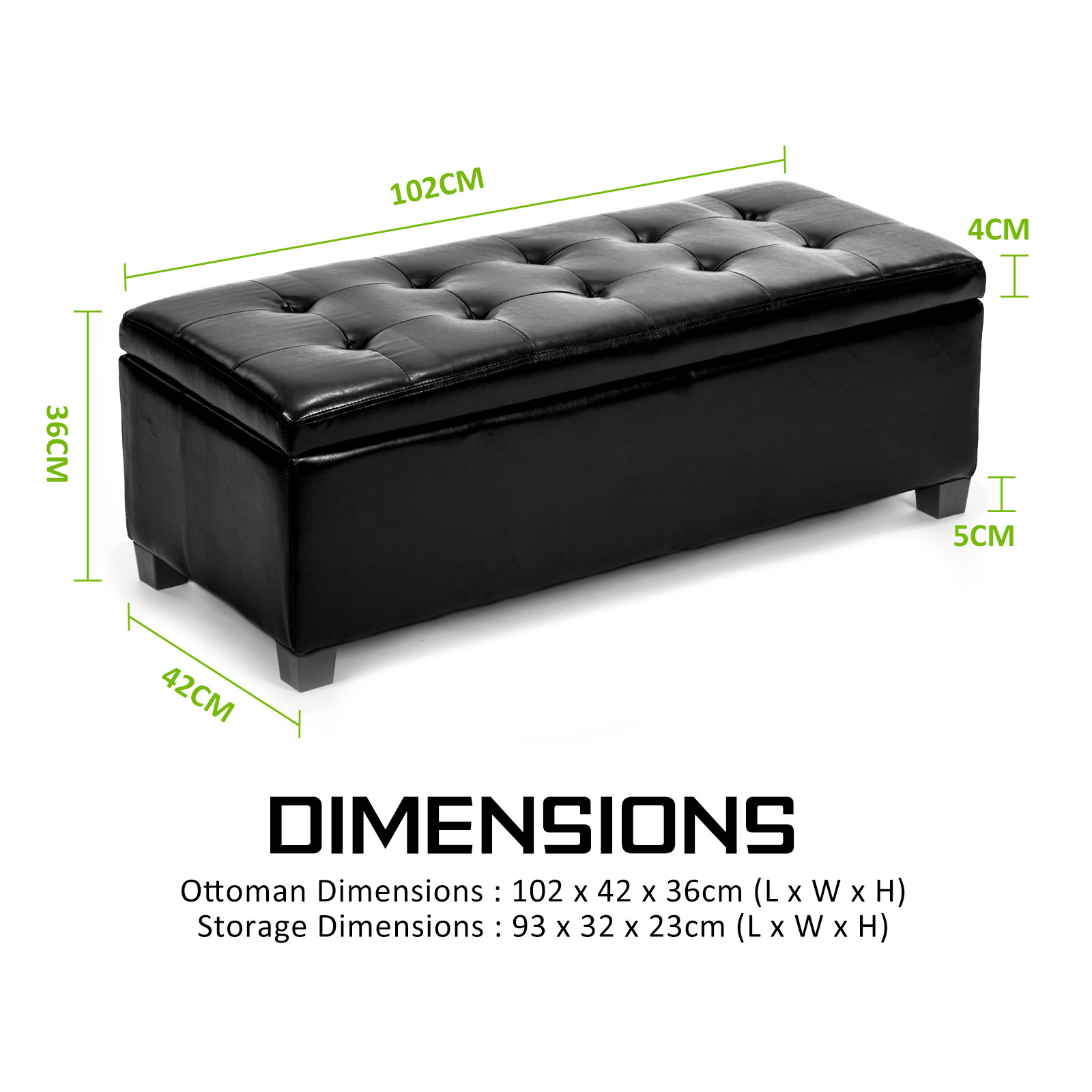 Storage Ottoman Blanket Box Linen Fabric Foot Stool Couch Bed LARGE - Picture 82 of 118