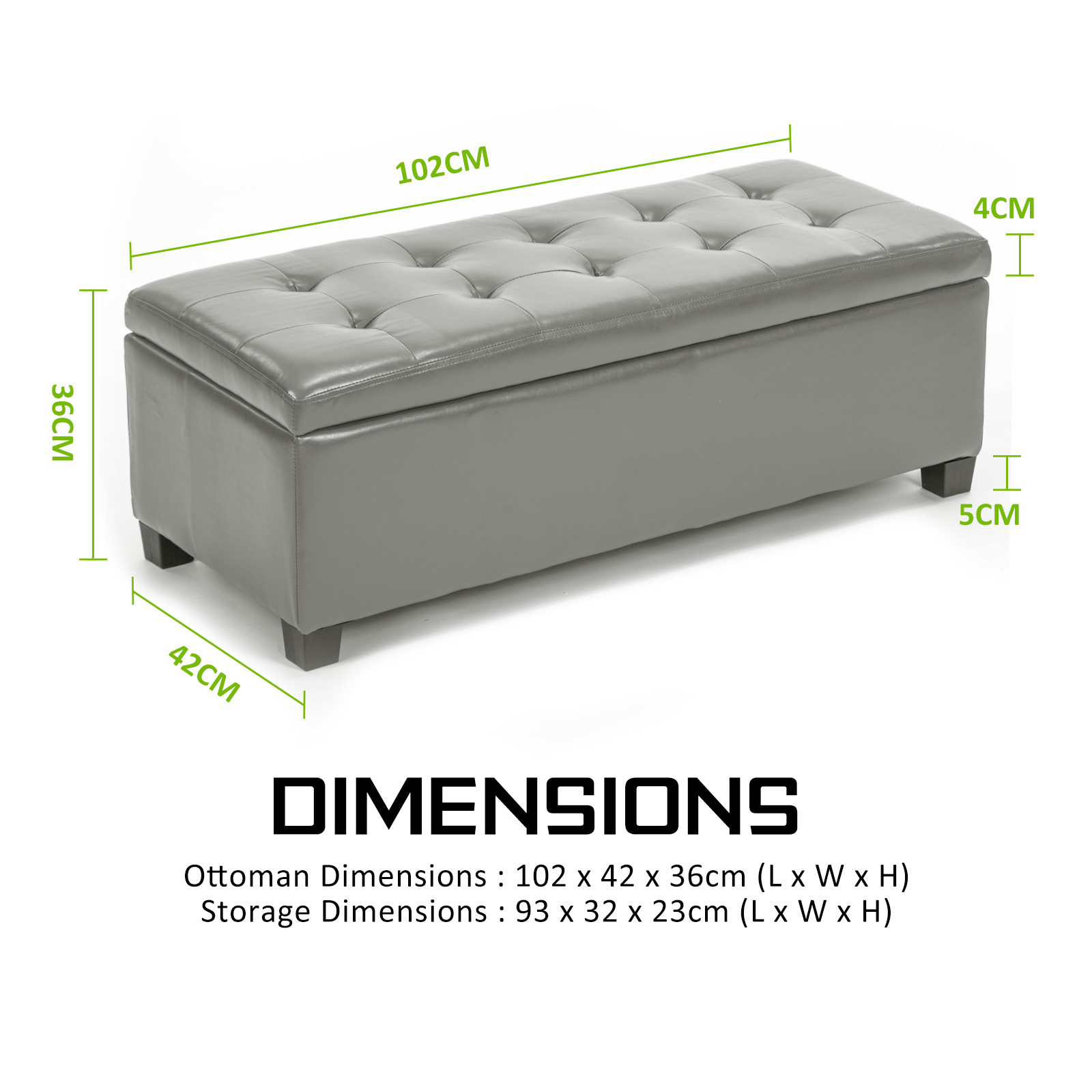 Storage Ottoman Blanket Box Linen Fabric Foot Stool Couch Bed LARGE - Picture 94 of 118