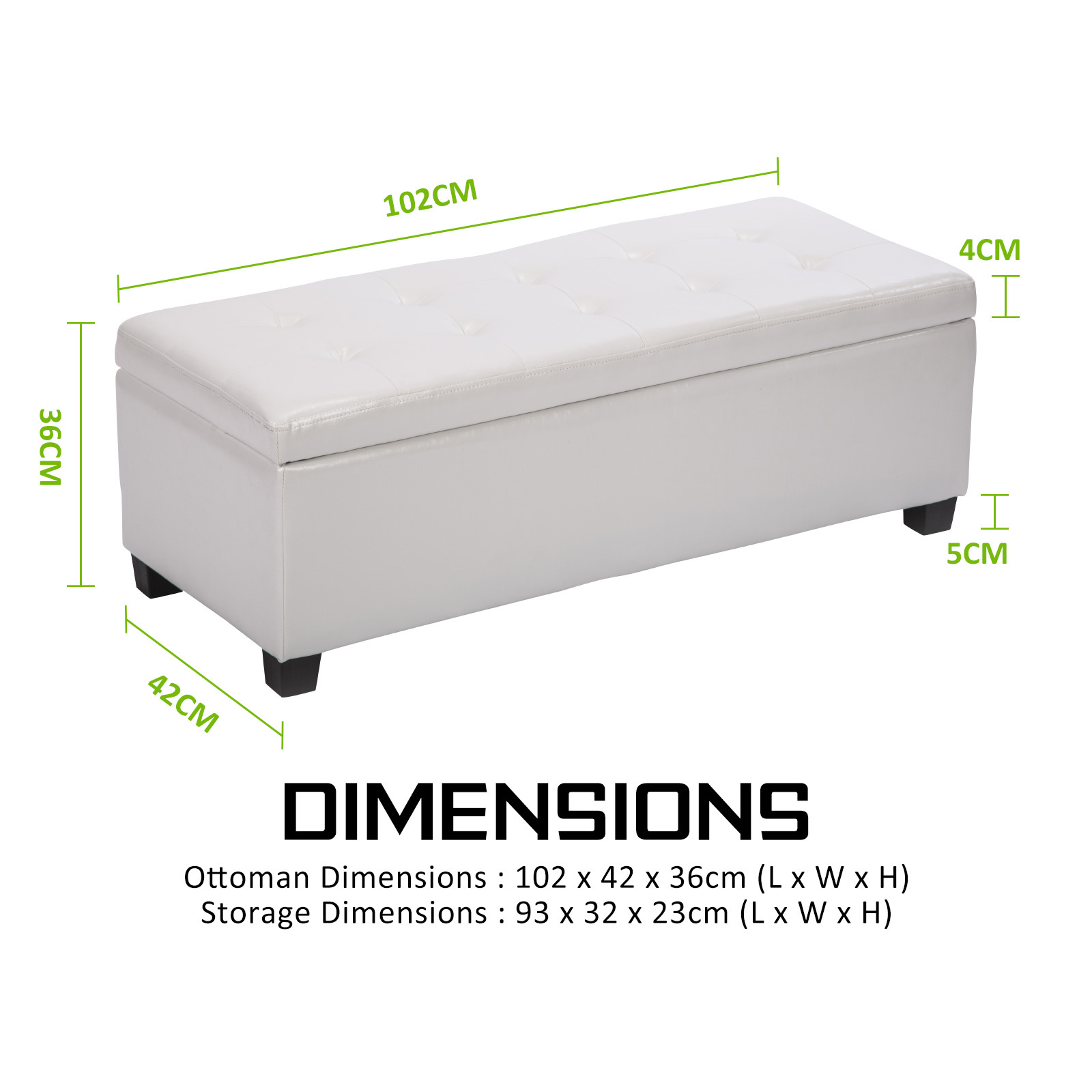 Storage Ottoman Blanket Box Linen Fabric Foot Stool Couch Bed LARGE - Picture 118 of 118