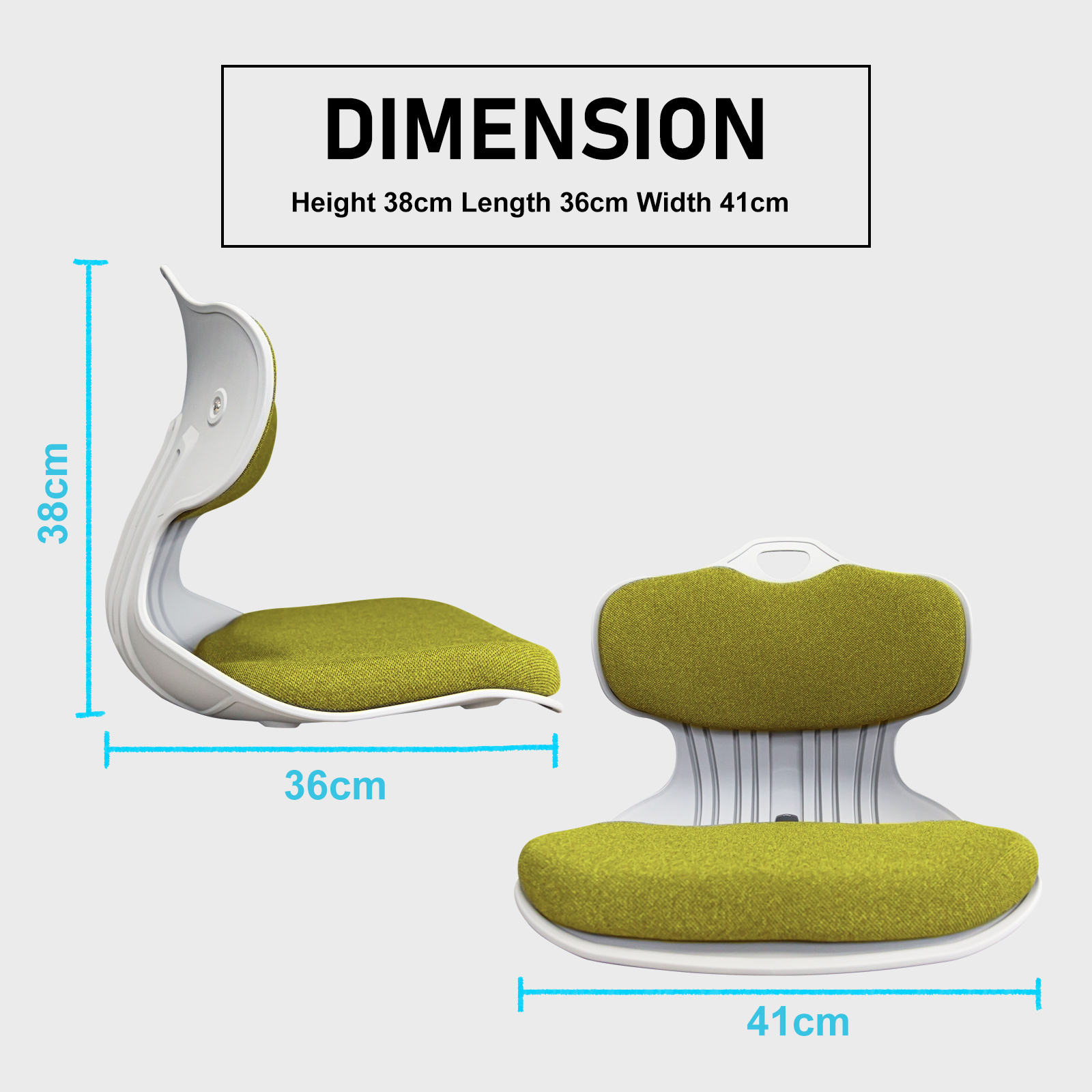 Slender Chair Posture Correction Seat Floor Lounge Padded Stackable Portable - Picture 81 of 153