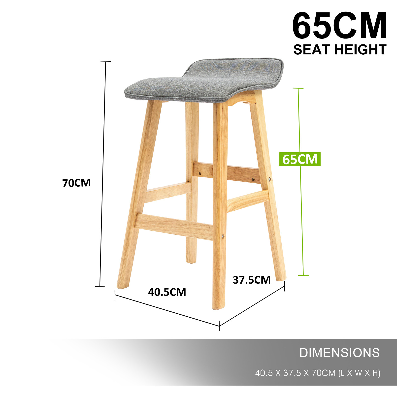 2X Wooden Bar Stool Barstools Dining Chair Kitchen Stools Swivel PU Fabric - Picture 30 of 210