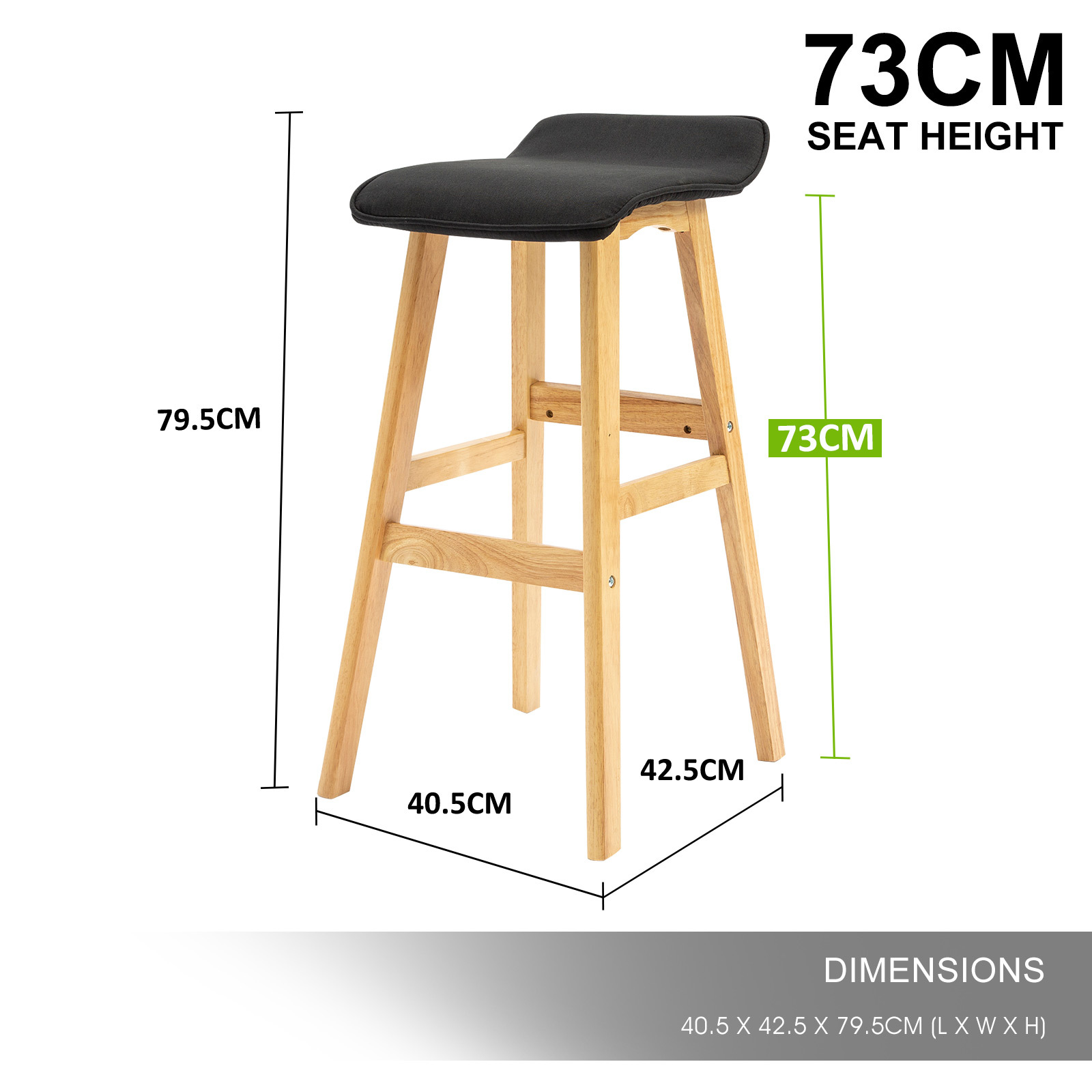 2X Wooden Bar Stool Barstools Dining Chair Kitchen Stools Swivel PU Fabric - Picture 66 of 210
