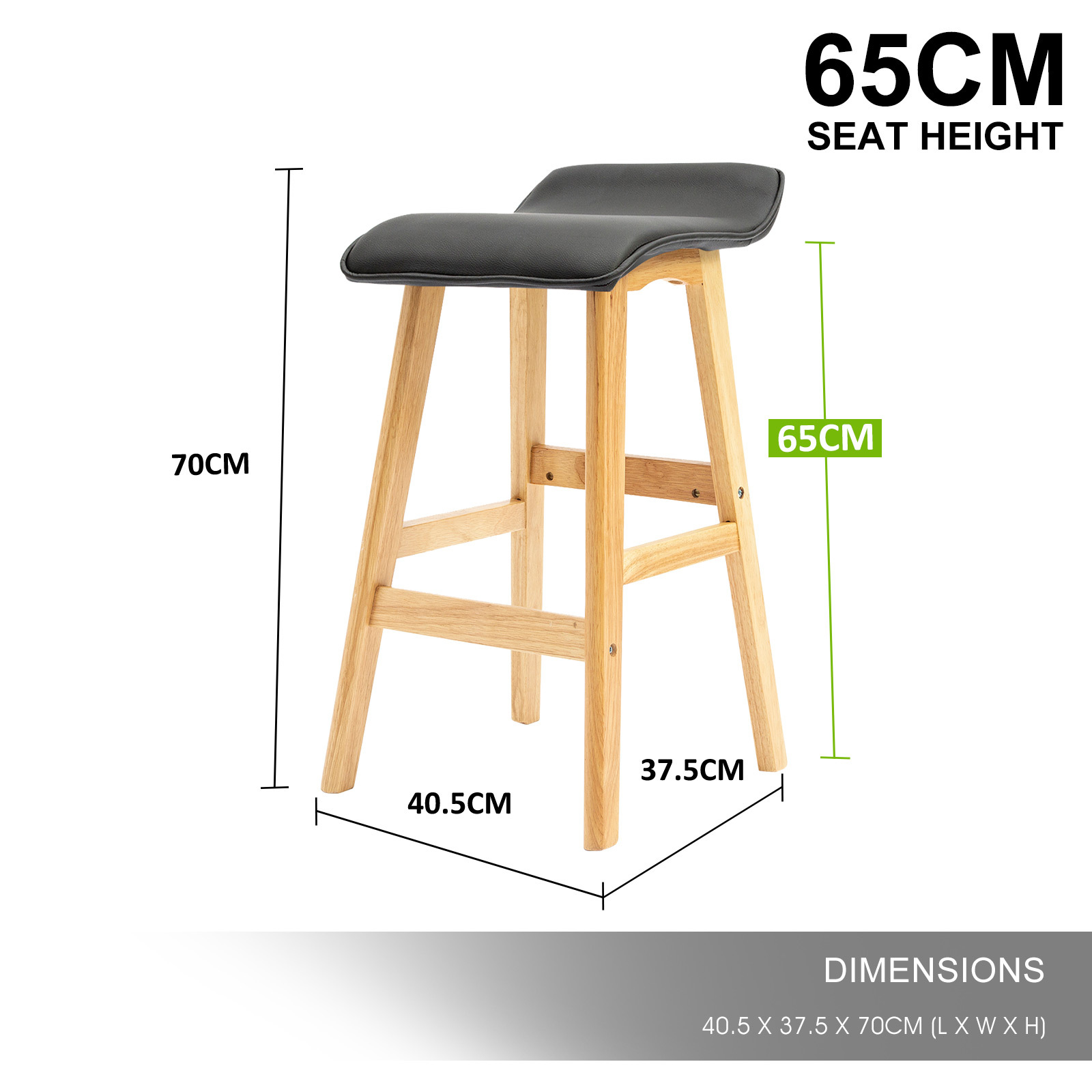 2X Wooden Bar Stool Barstools Dining Chair Kitchen Stools Swivel PU Fabric - Picture 90 of 210
