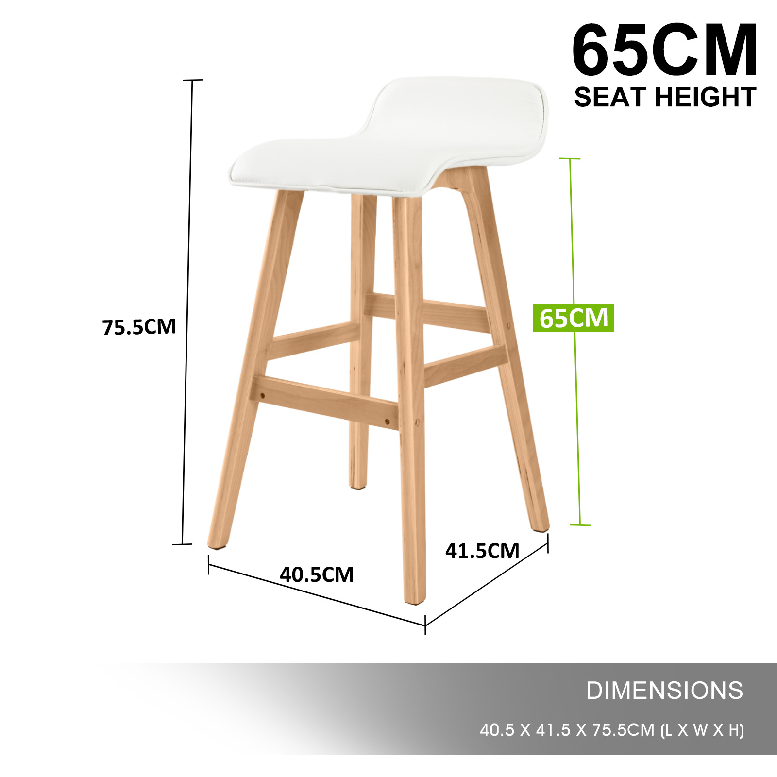 2X Wooden Bar Stool Barstools Dining Chair Kitchen Stools Swivel PU Fabric - Picture 114 of 210