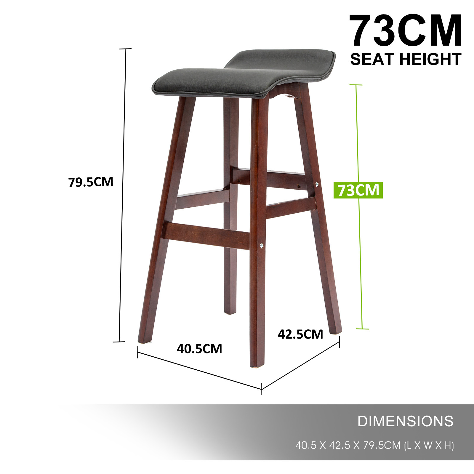 2X Wooden Bar Stool Barstools Dining Chair Kitchen Stools Swivel PU Fabric - Picture 138 of 210