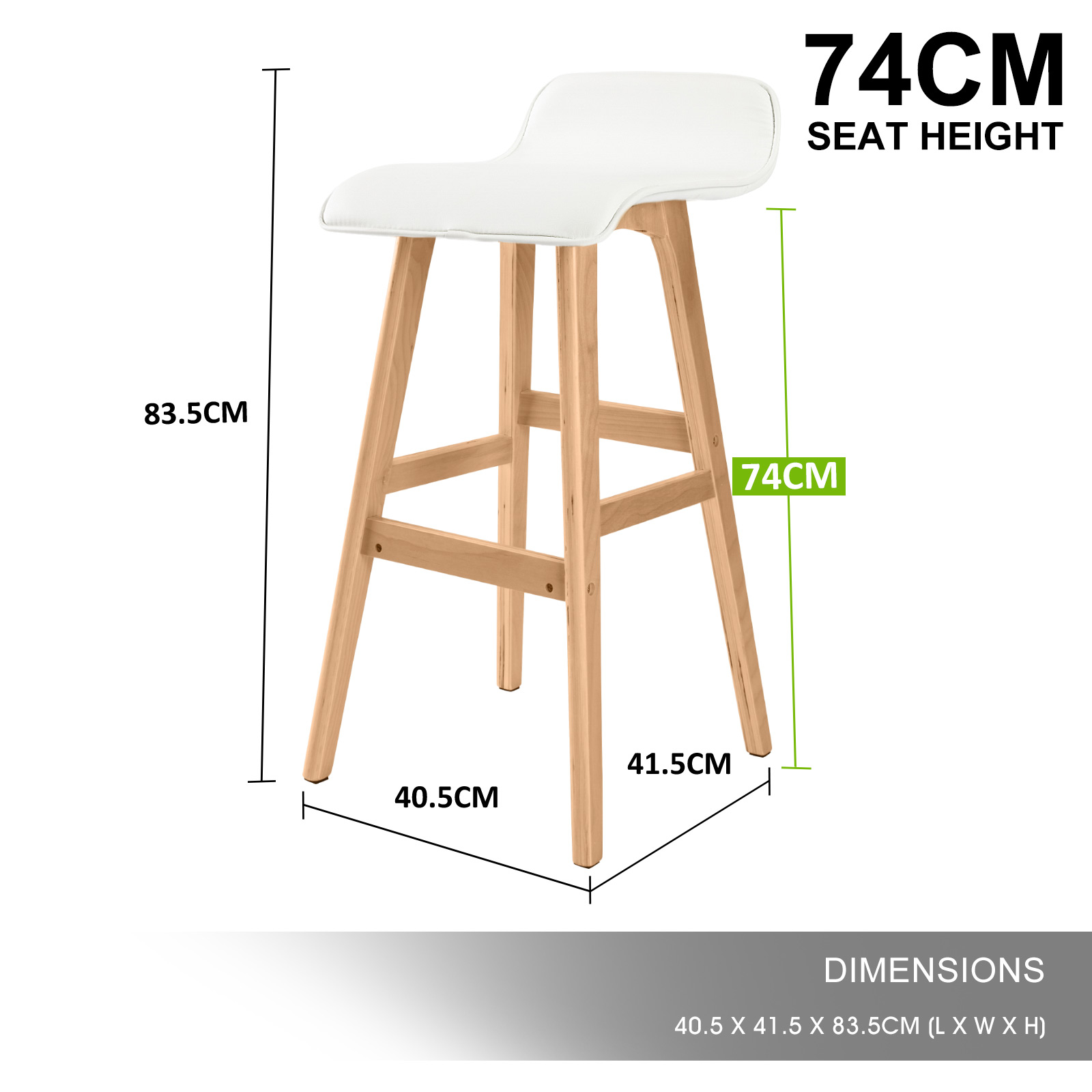 2X Wooden Bar Stool Barstools Dining Chair Kitchen Stools Swivel PU Fabric - Picture 162 of 210