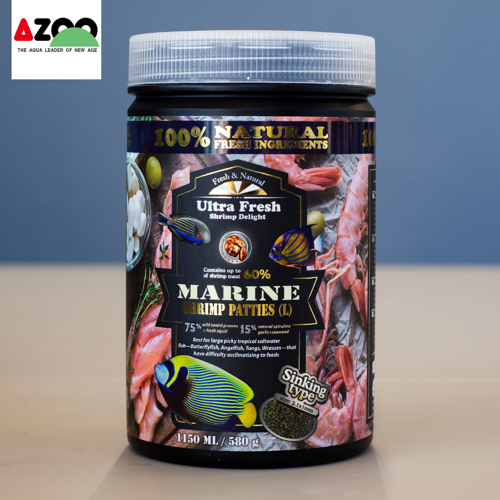 AZOO Marine Shrimp Patties(L)1150ml/580g