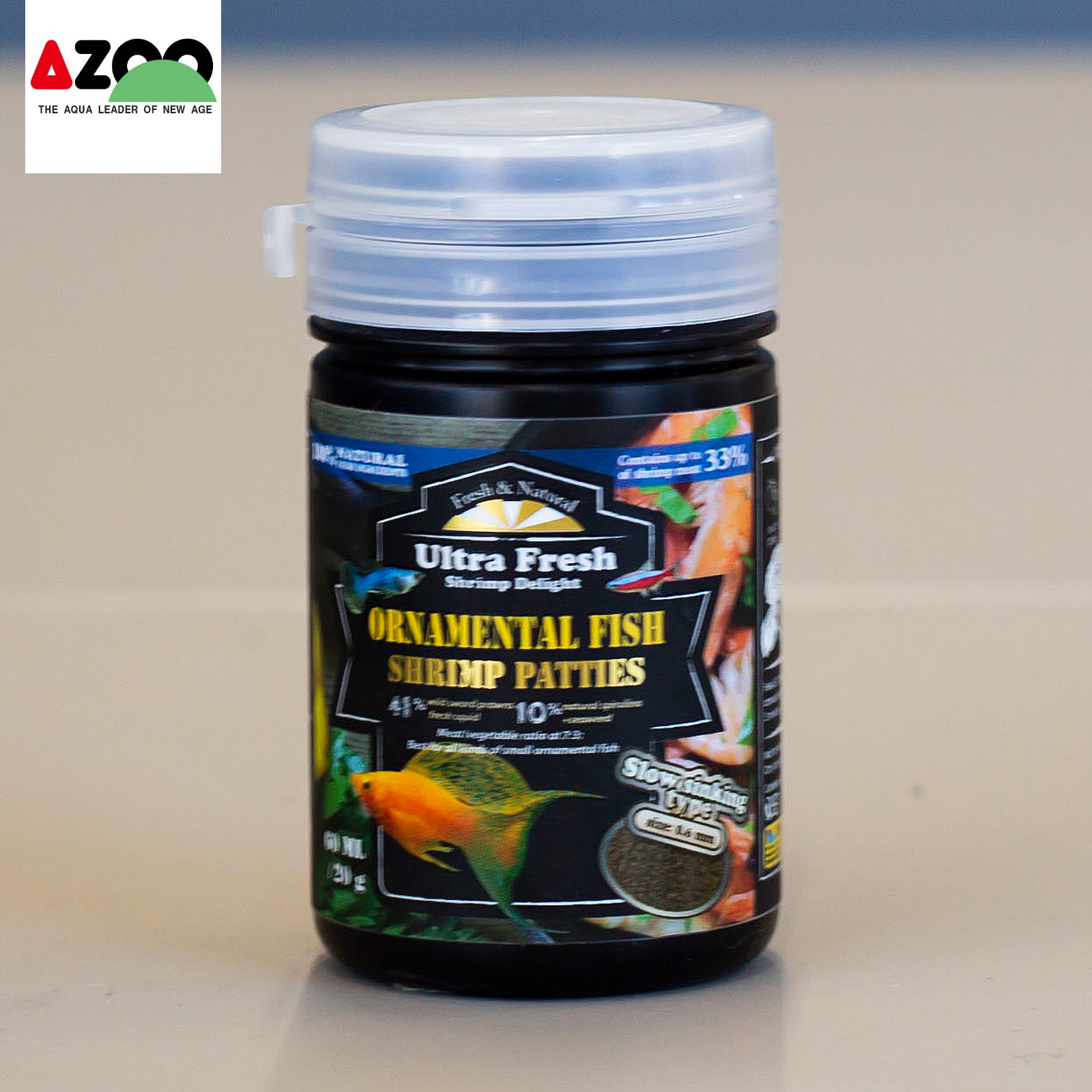 AZOO Ornamental Fish Shrimp Patties 60ml/20g