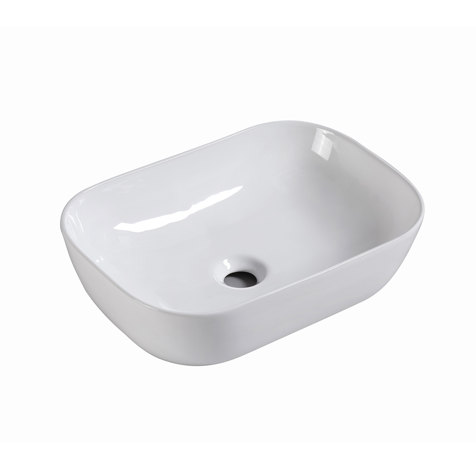 46 x 32.5 x 12.5cm Ceramic Bathroom Basin Rectangular - WHITE