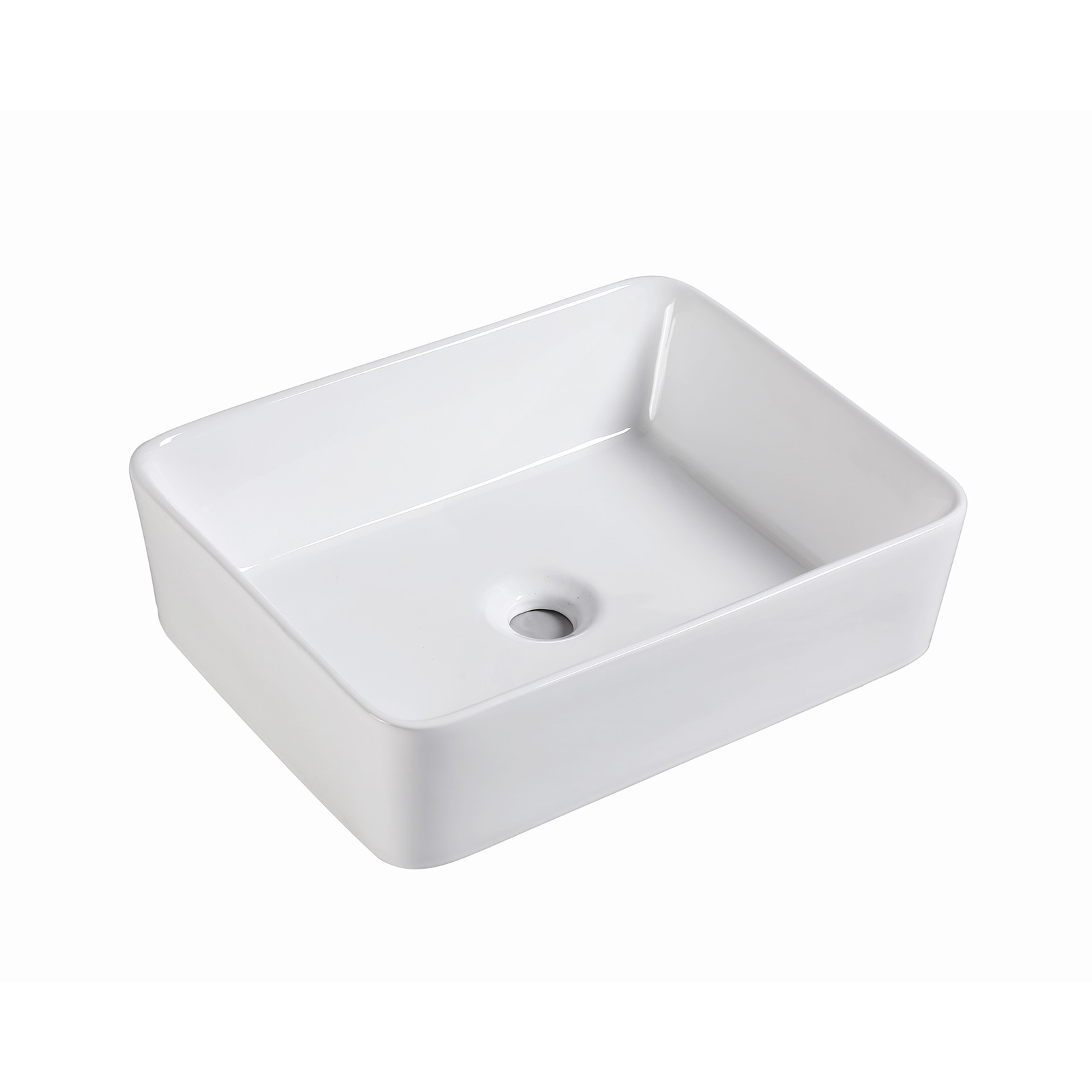 48 x 37.5 x 13cm Ceramic Bathroom Basin Rectangular - WHITE