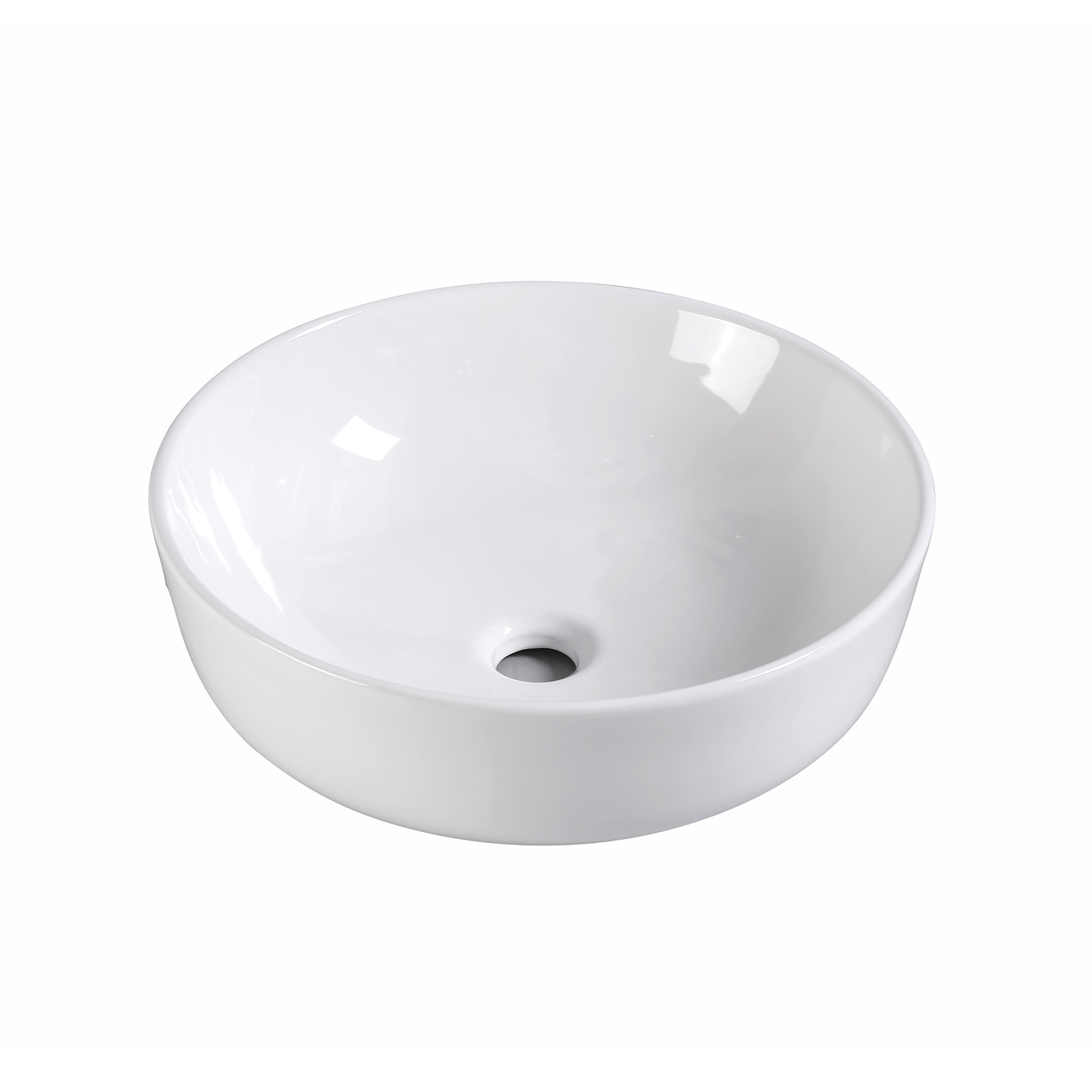 42X 42X 13.5cm Ceramic Bathroom Basin Round - WHITE