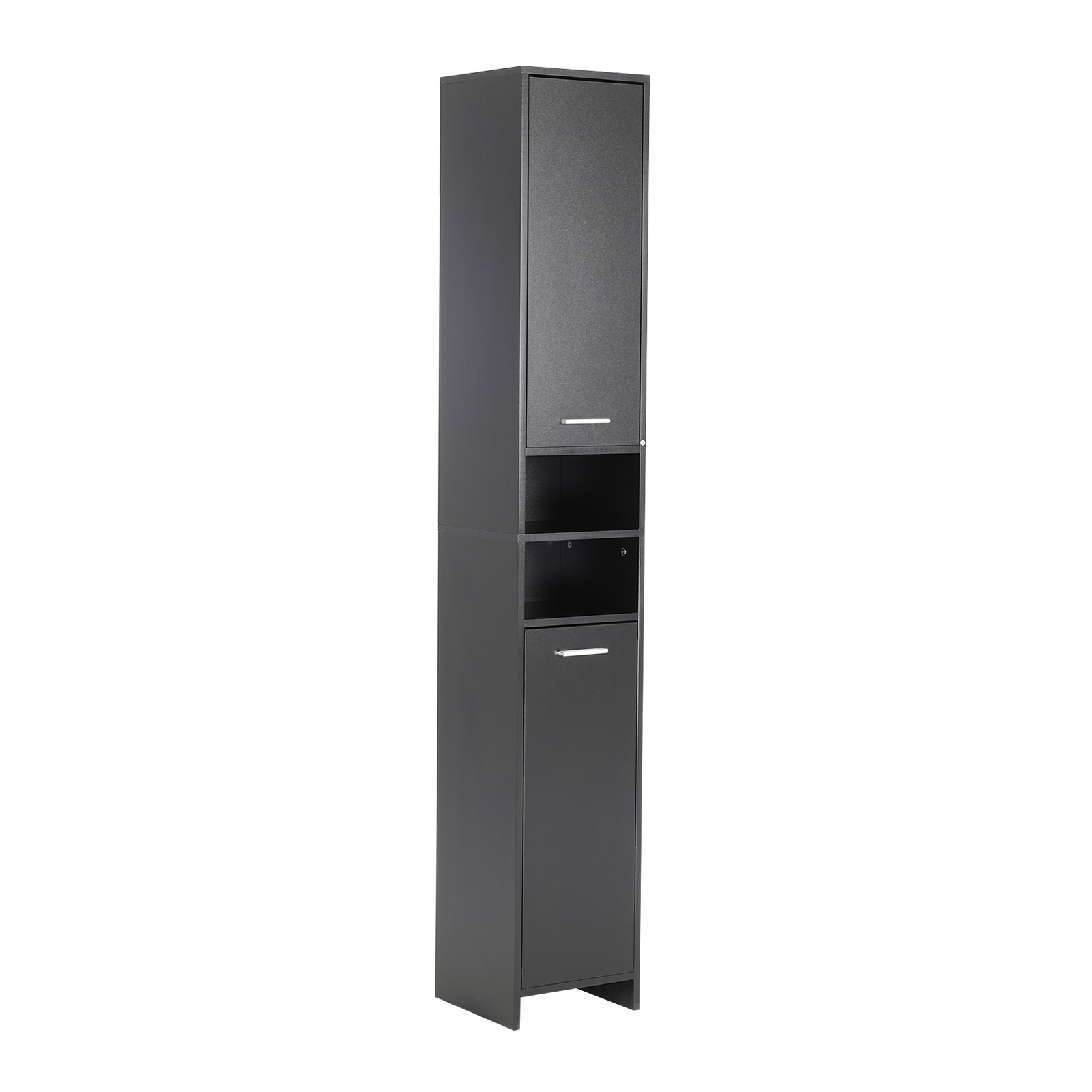 185cm Bathroom Storage Cabinet 8 Tier - BLACK