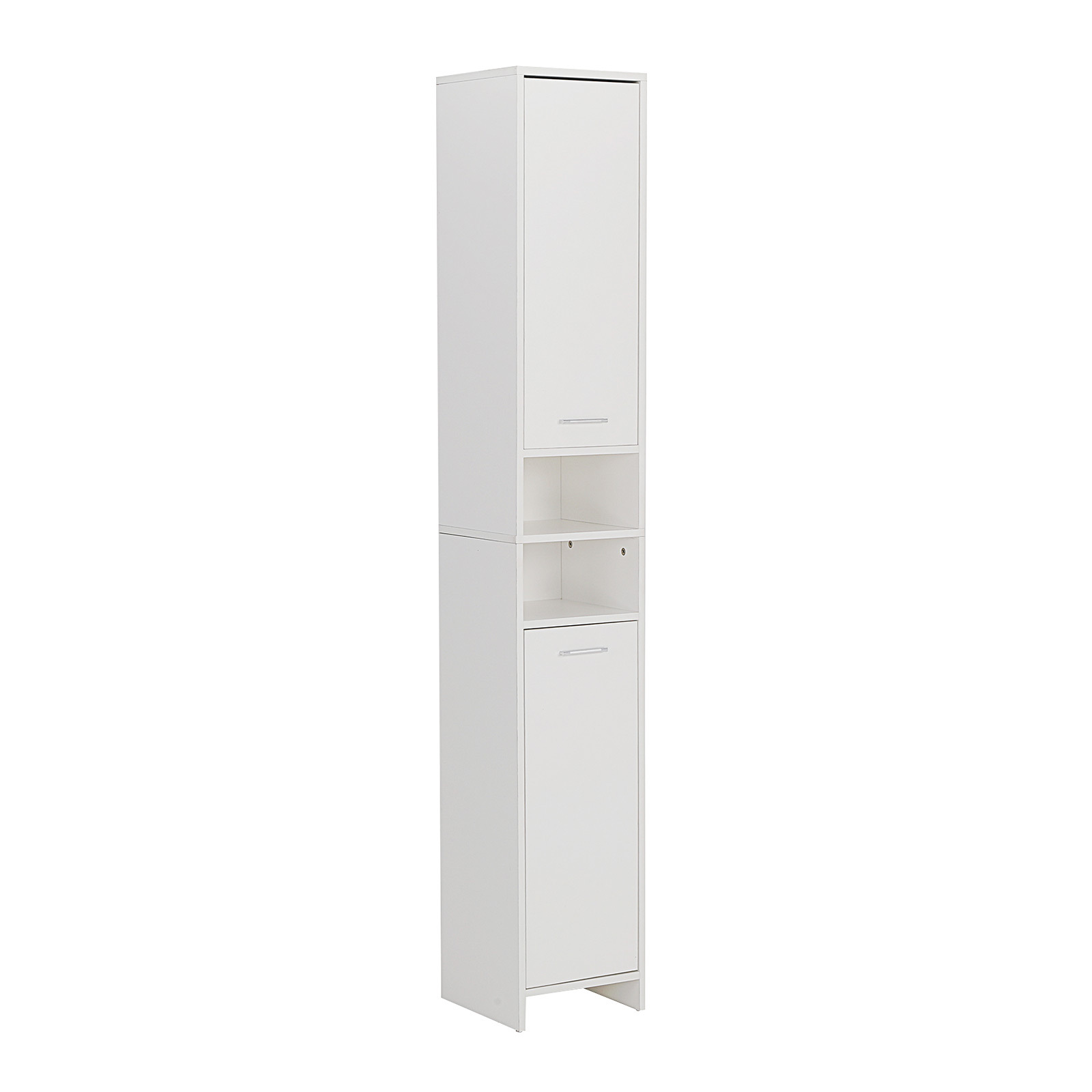 185cm Bathroom Storage Cabinet 8 Tier - WHITE