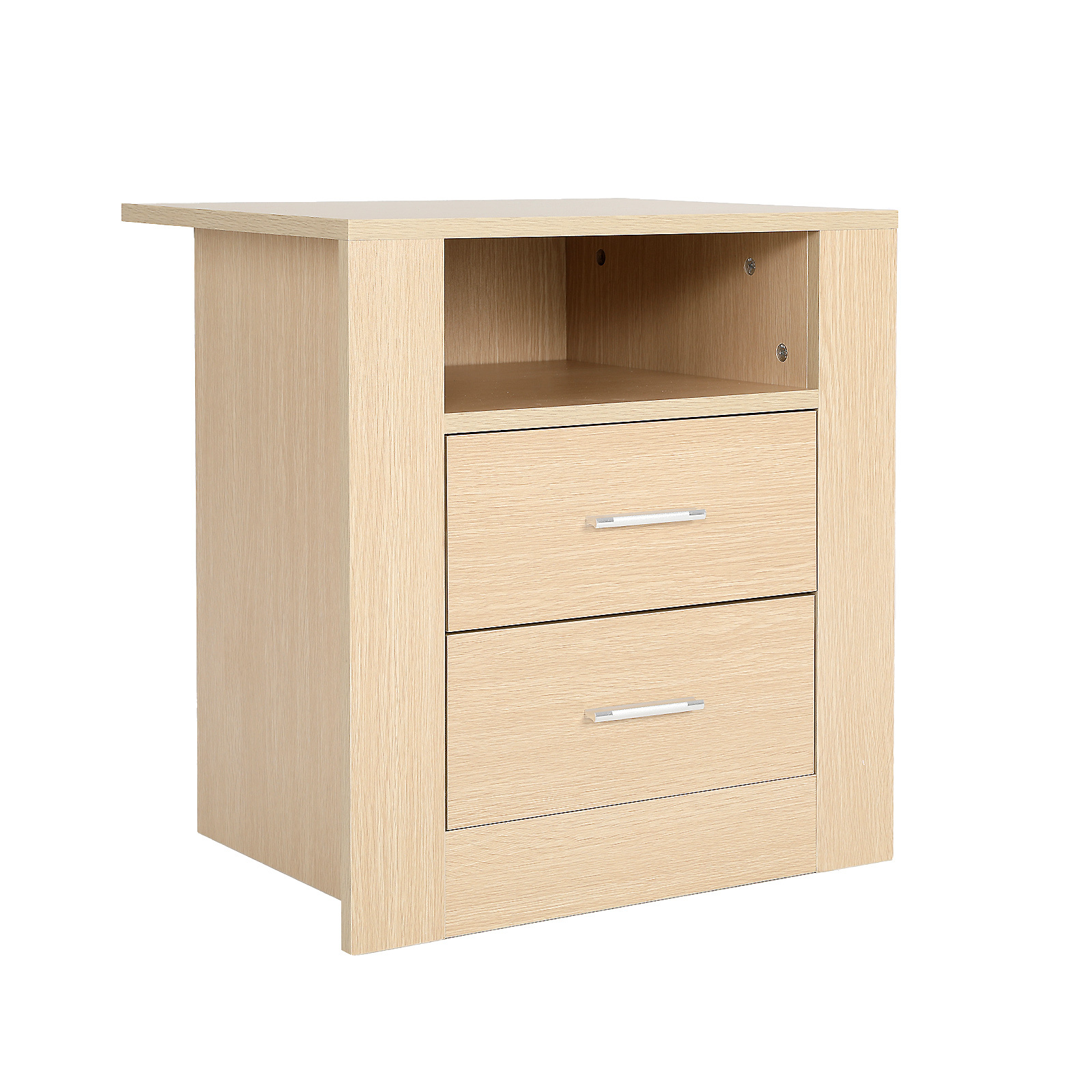 Bedside Tables 2 Drawer 1 Shelf ZURI - OAK