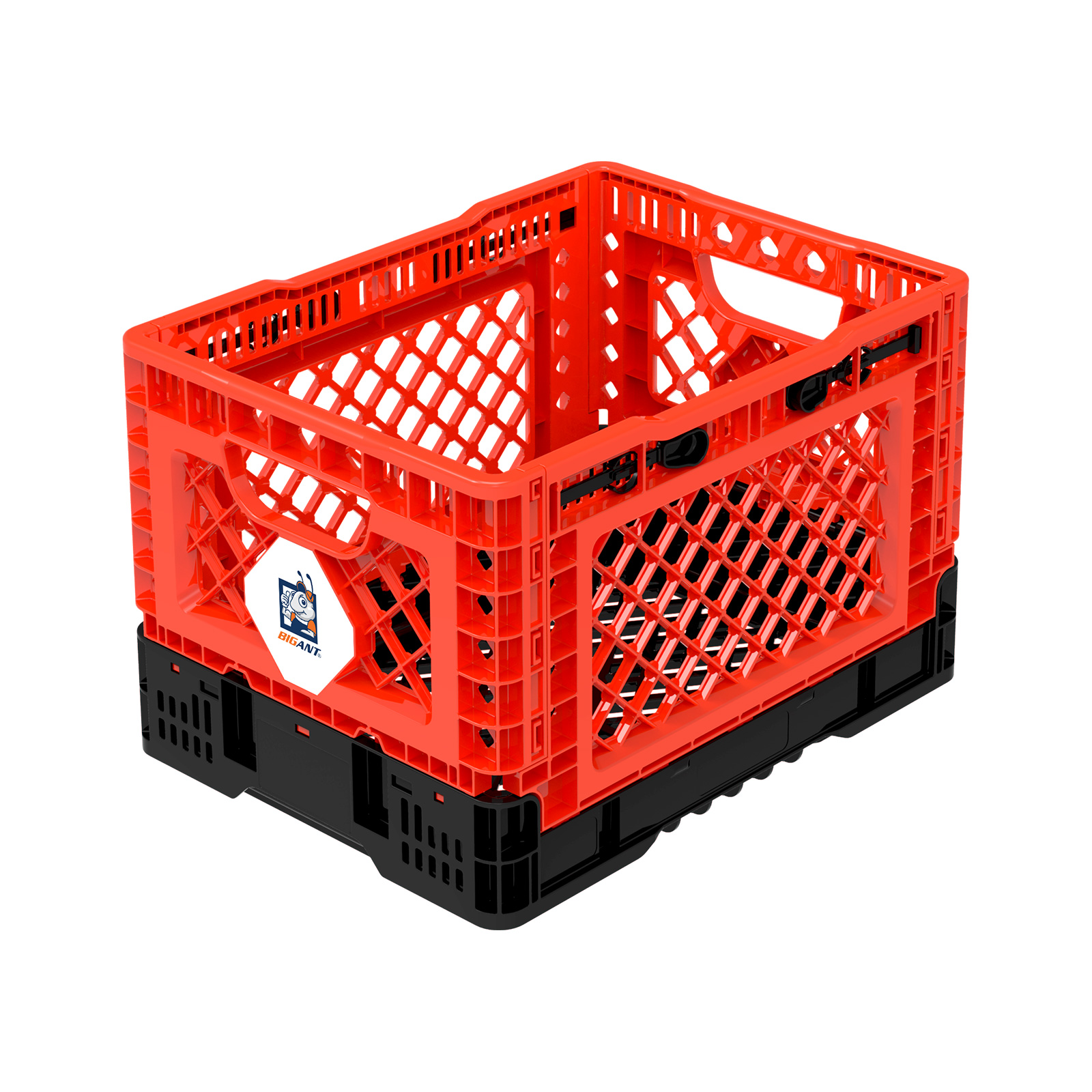 25L Smart Foldable Stackable Crate- Red