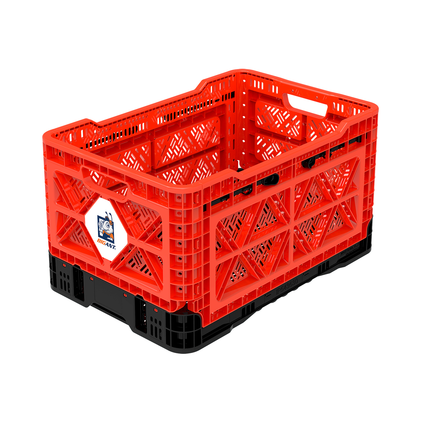 48L Smart Foldable Stackable Crate - Red