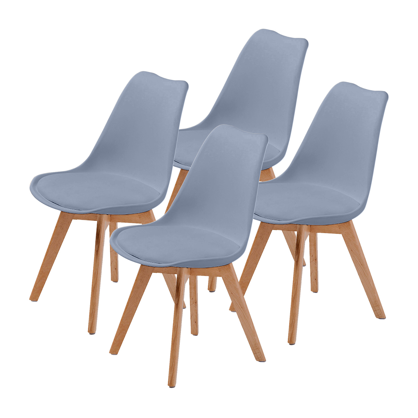 4X Padded Seat Dining Chair - GREY