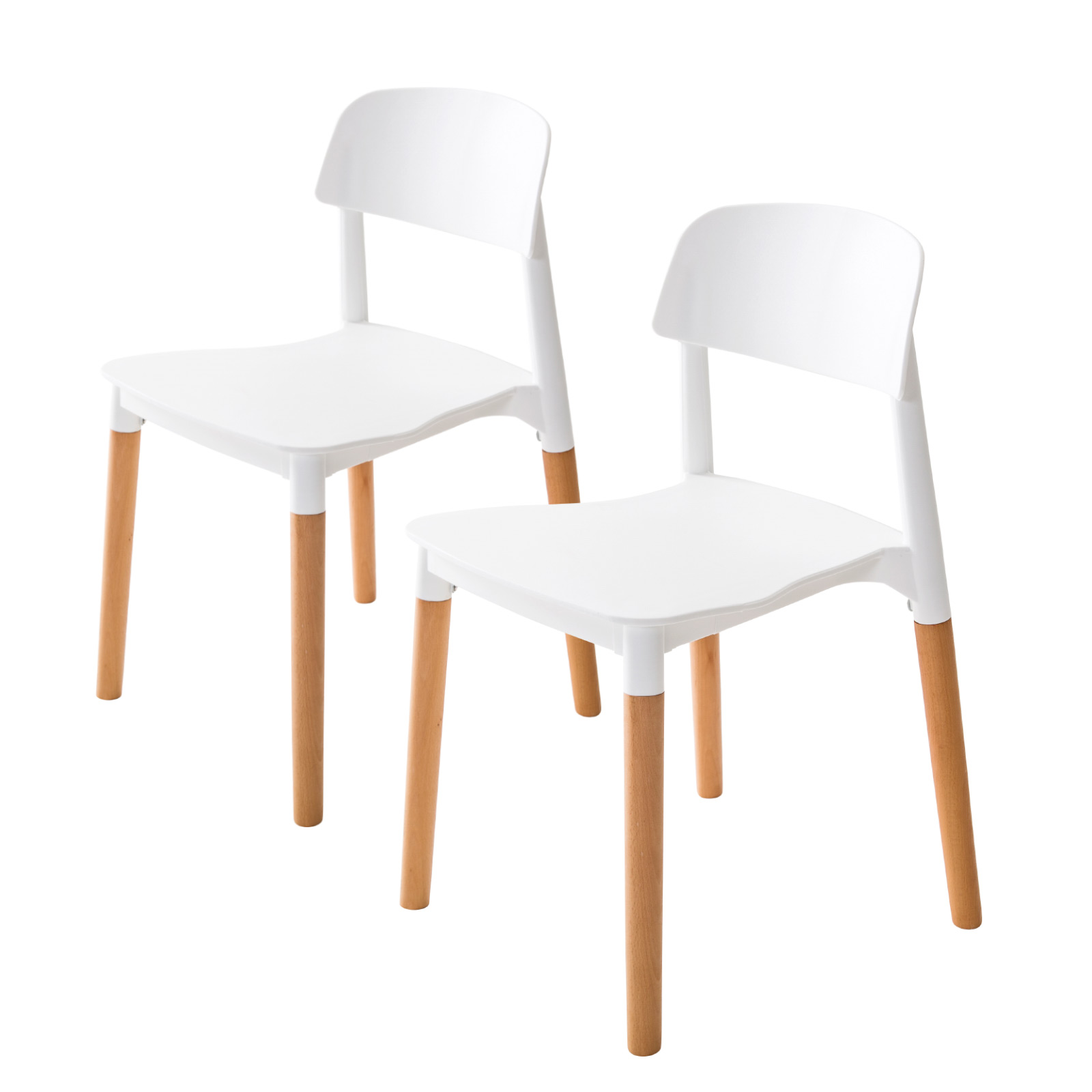 2X Belloch Stackable Dining Chair - WHITE