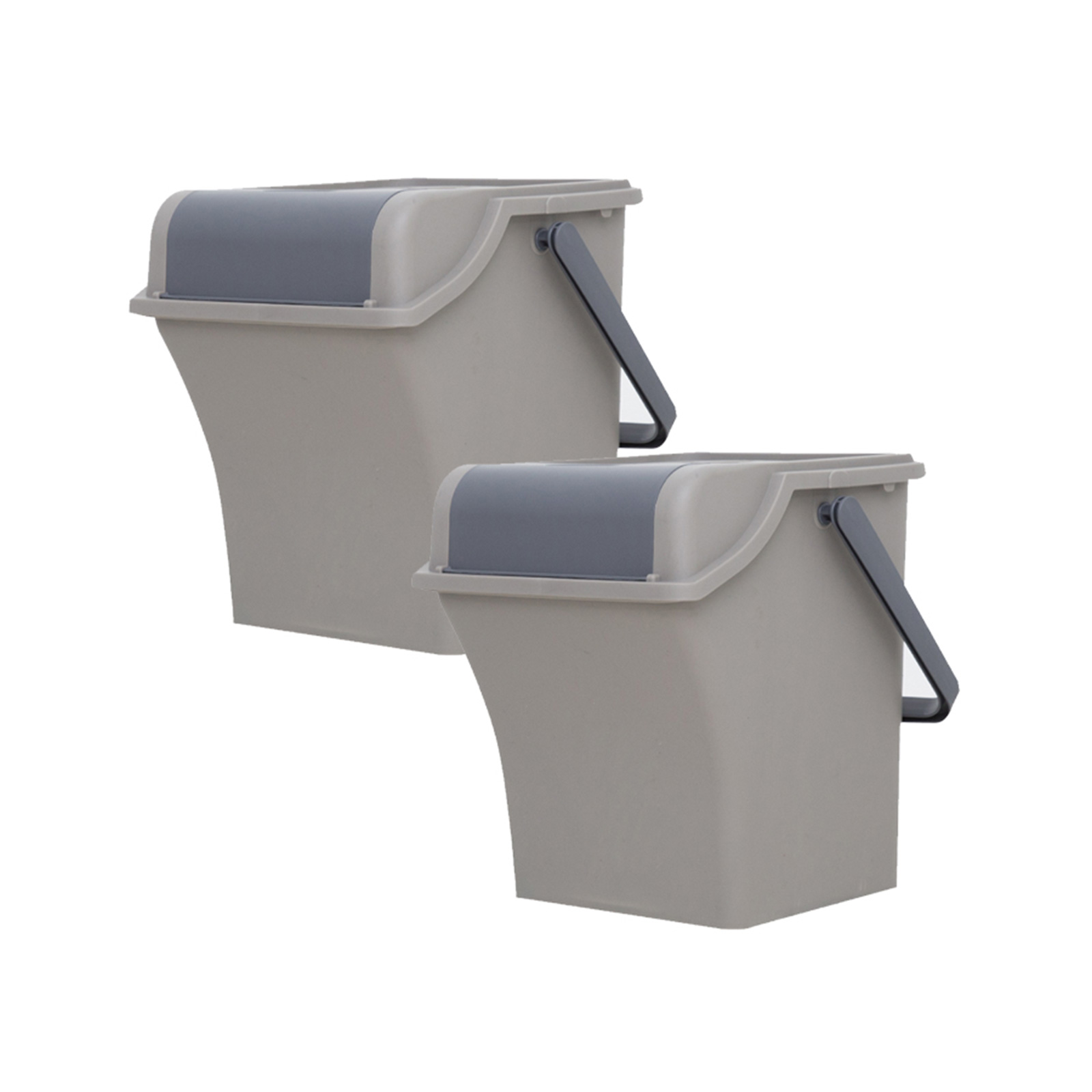 2X Stackable Recycle Bin 45L - BROWN