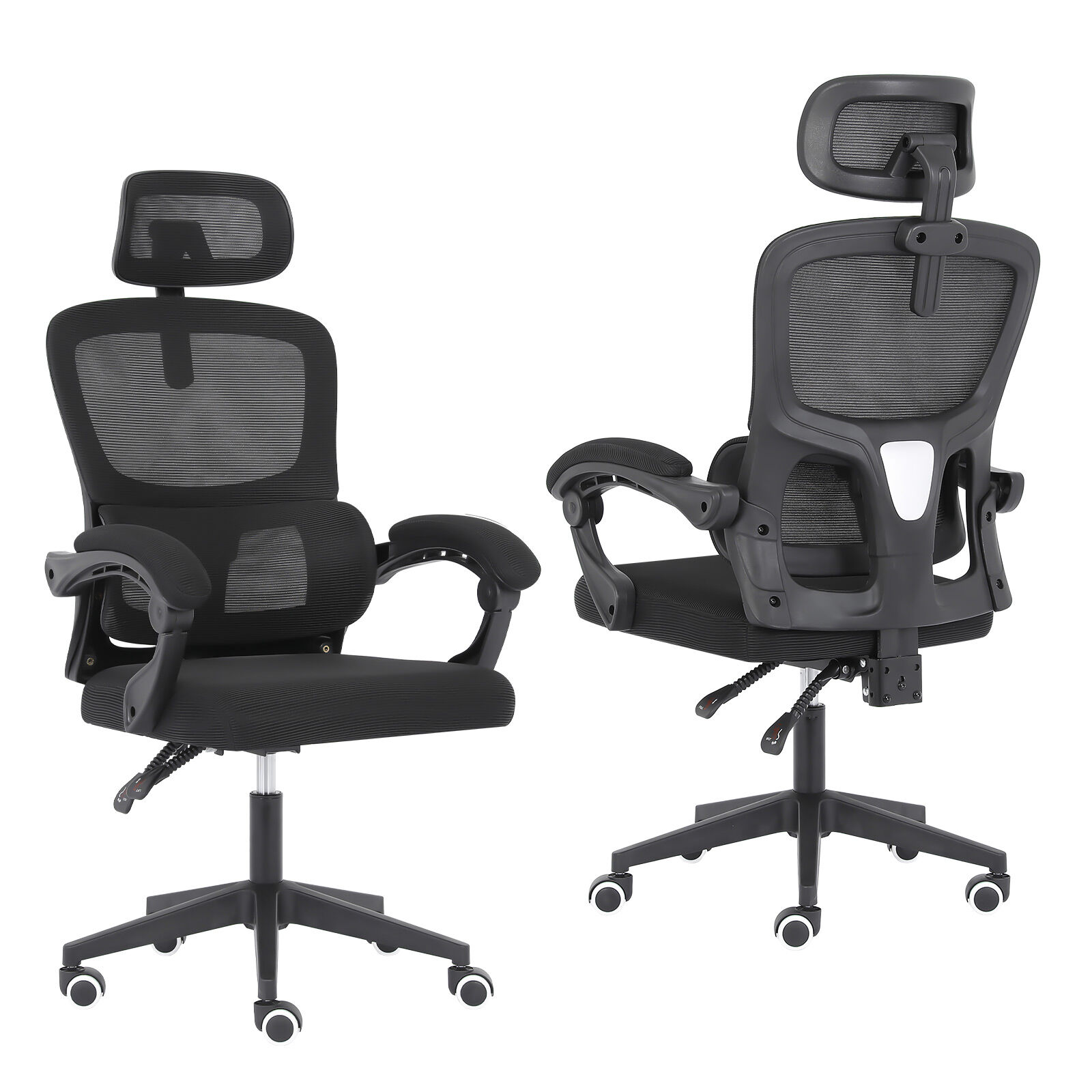 Office Chair Ergonomic Reclining VELTRA - BLACK