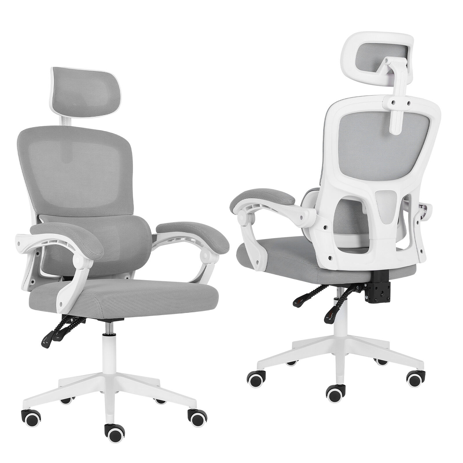 Office Chair Ergonomic Reclining VELTRA - GREY
