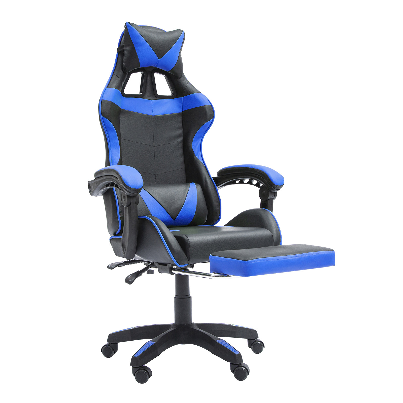 Gaming Office Chair Racing Footrest EPIC - BLUE