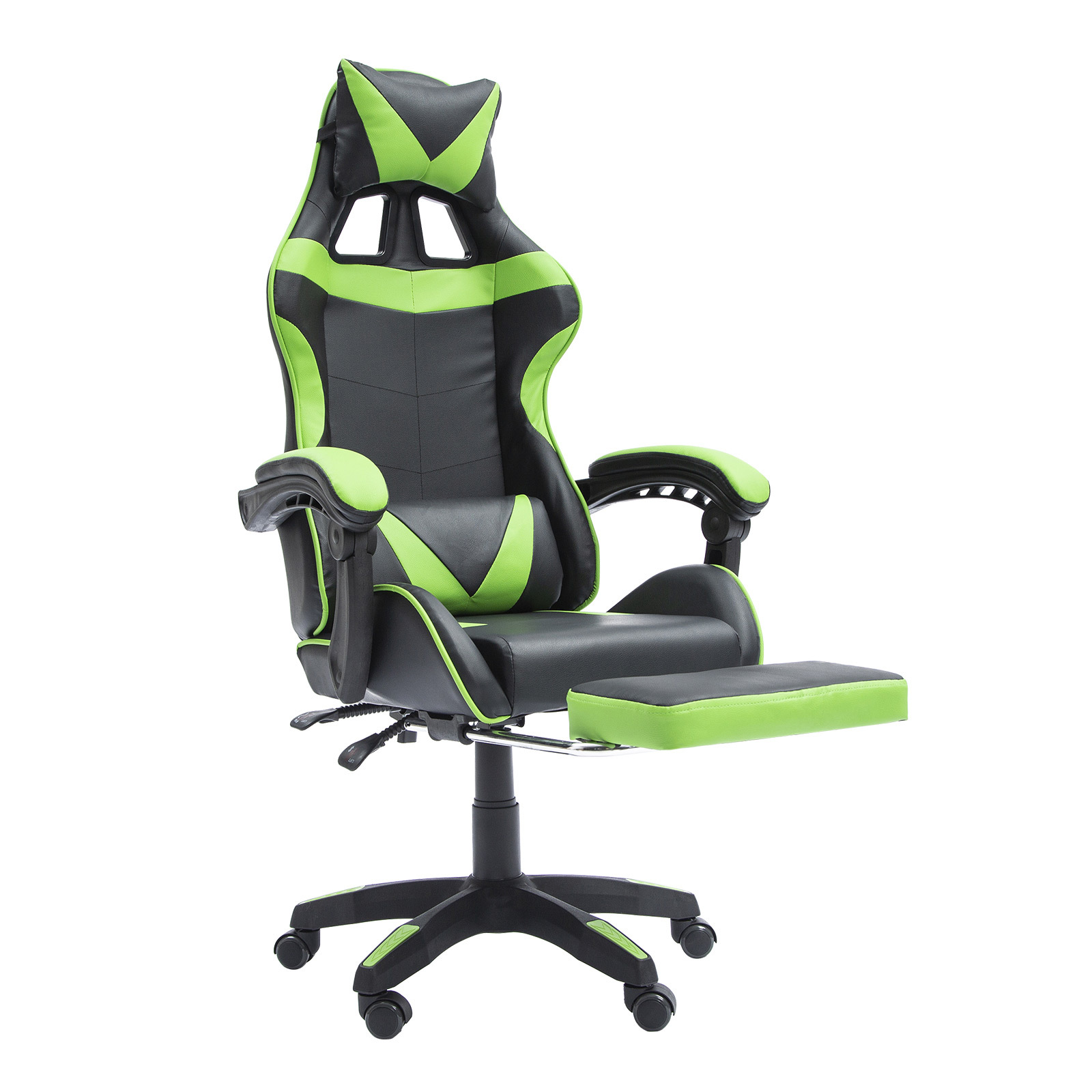 Gaming Office Chair Racing Footrest EPIC - GREEN