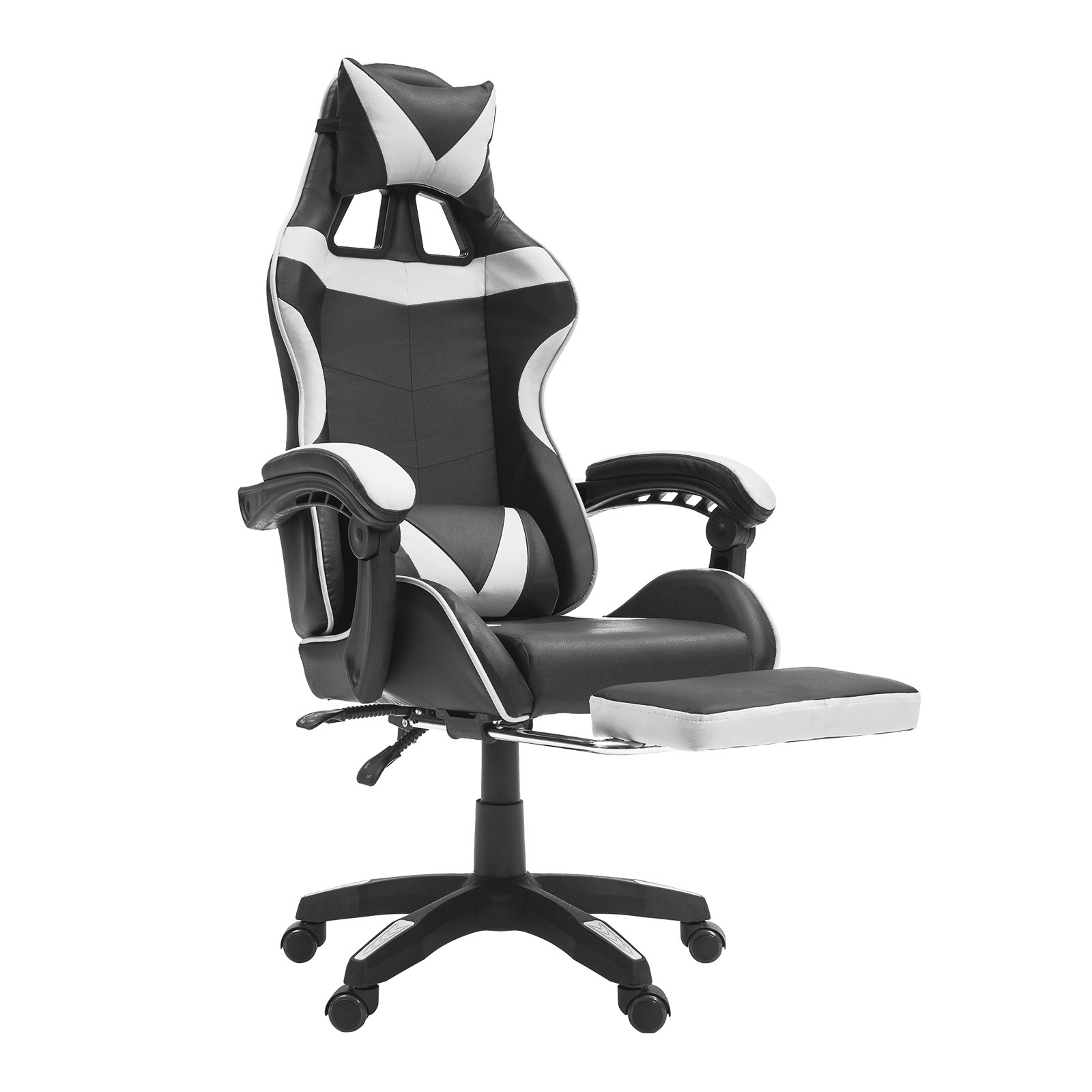 Gaming Office Chair Racing Footrest EPIC - WHITE