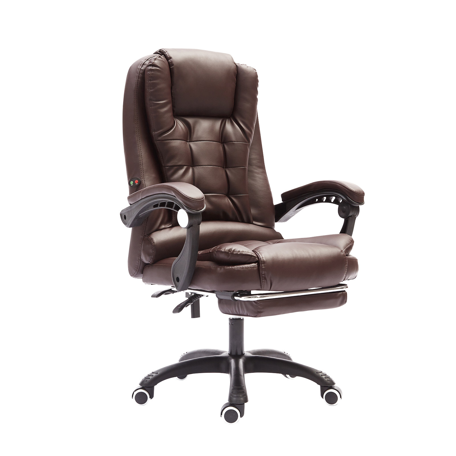 Massage Office Chair 2 Points Footrest - ESPRESSO