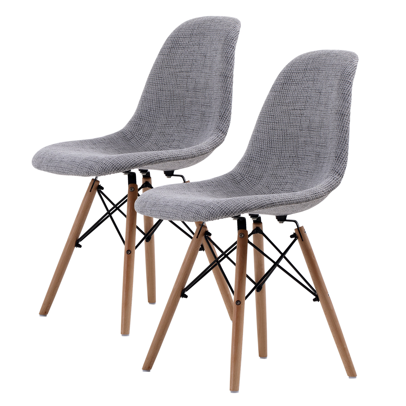 2X DSW Dining Chair Fabric - GREY