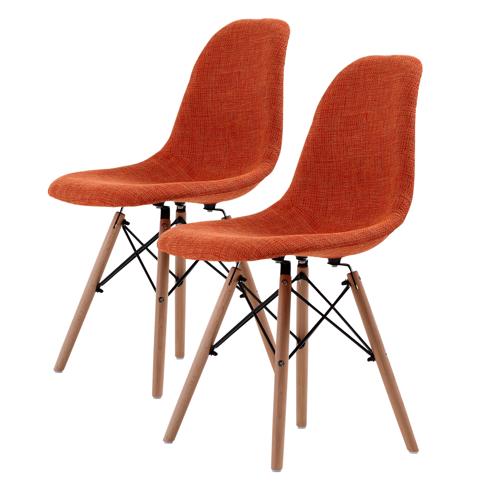 2X DSW Dining Chair Fabric - ORANGE