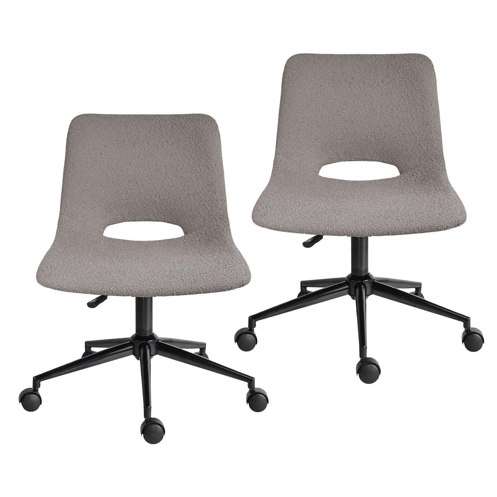 2X Office Desk Chair - Loop Yarn Fabric HALO - GREY